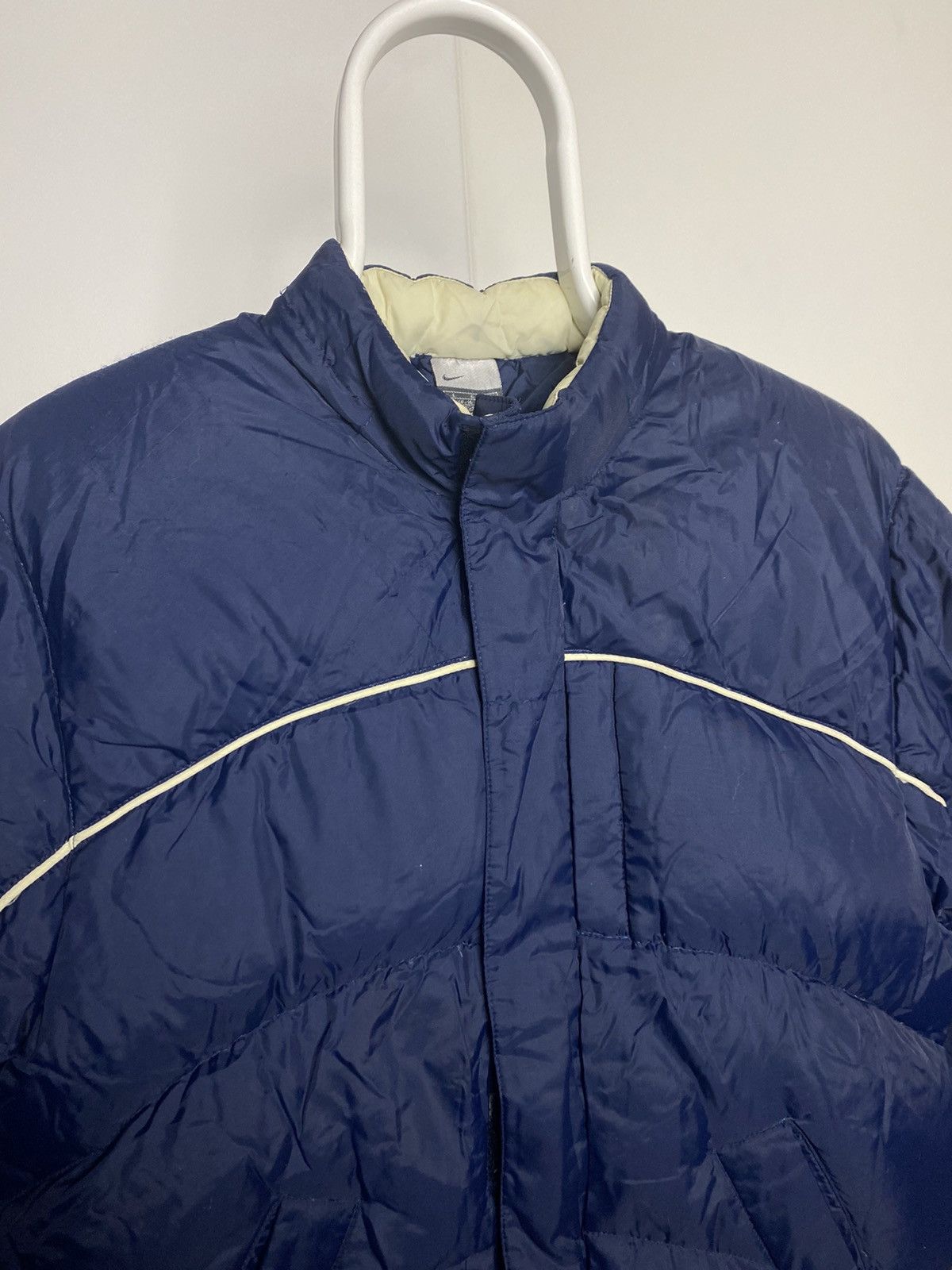 Nike × Vintage Nike vintage navy puffer jacket Athletic 2000s Size US S / EU 44-46 / 1 - 2 Thumbnail