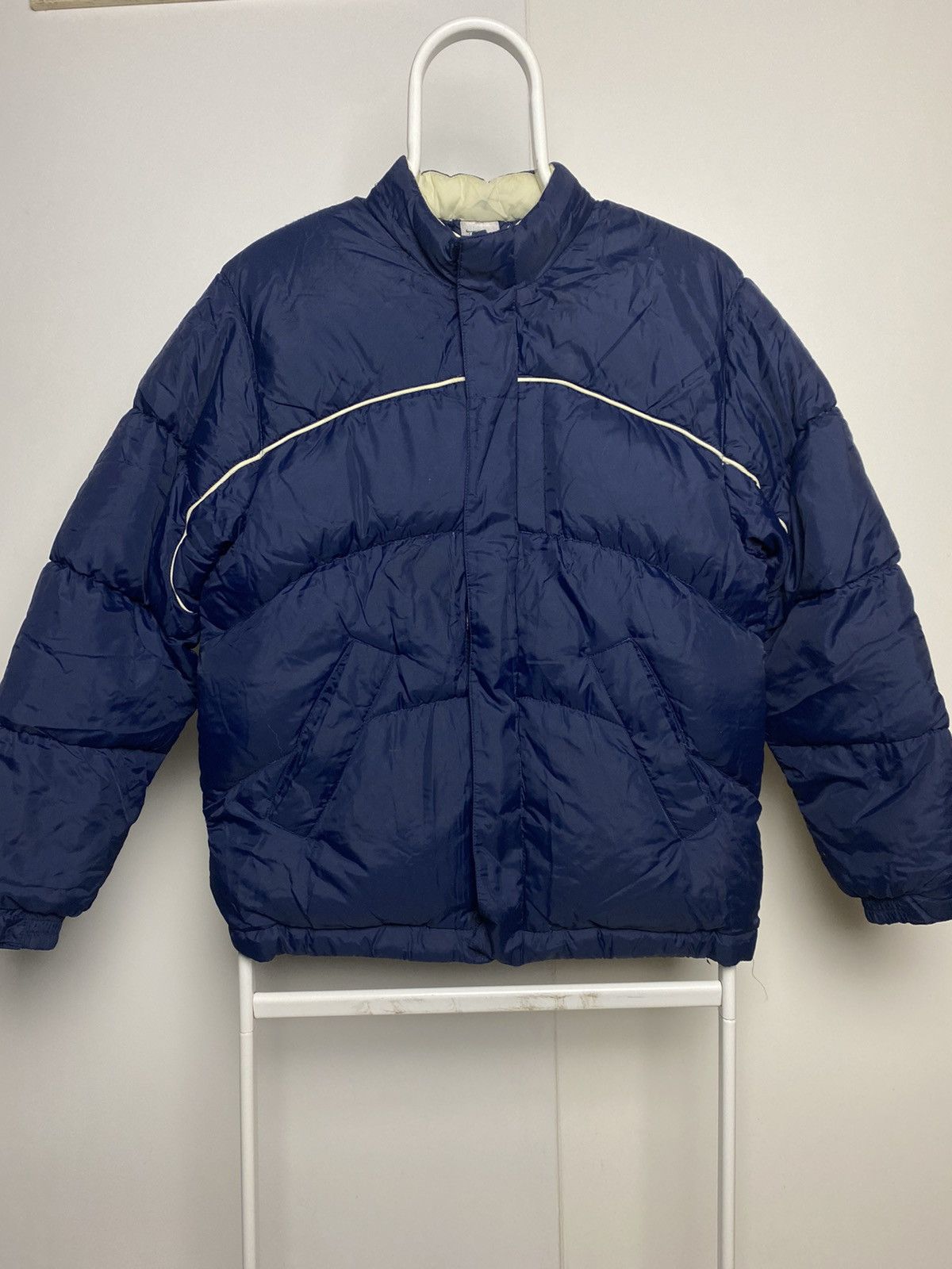Nike × Vintage Nike vintage navy puffer jacket Athletic 2000s Size US S / EU 44-46 / 1 - 1 Thumbnail