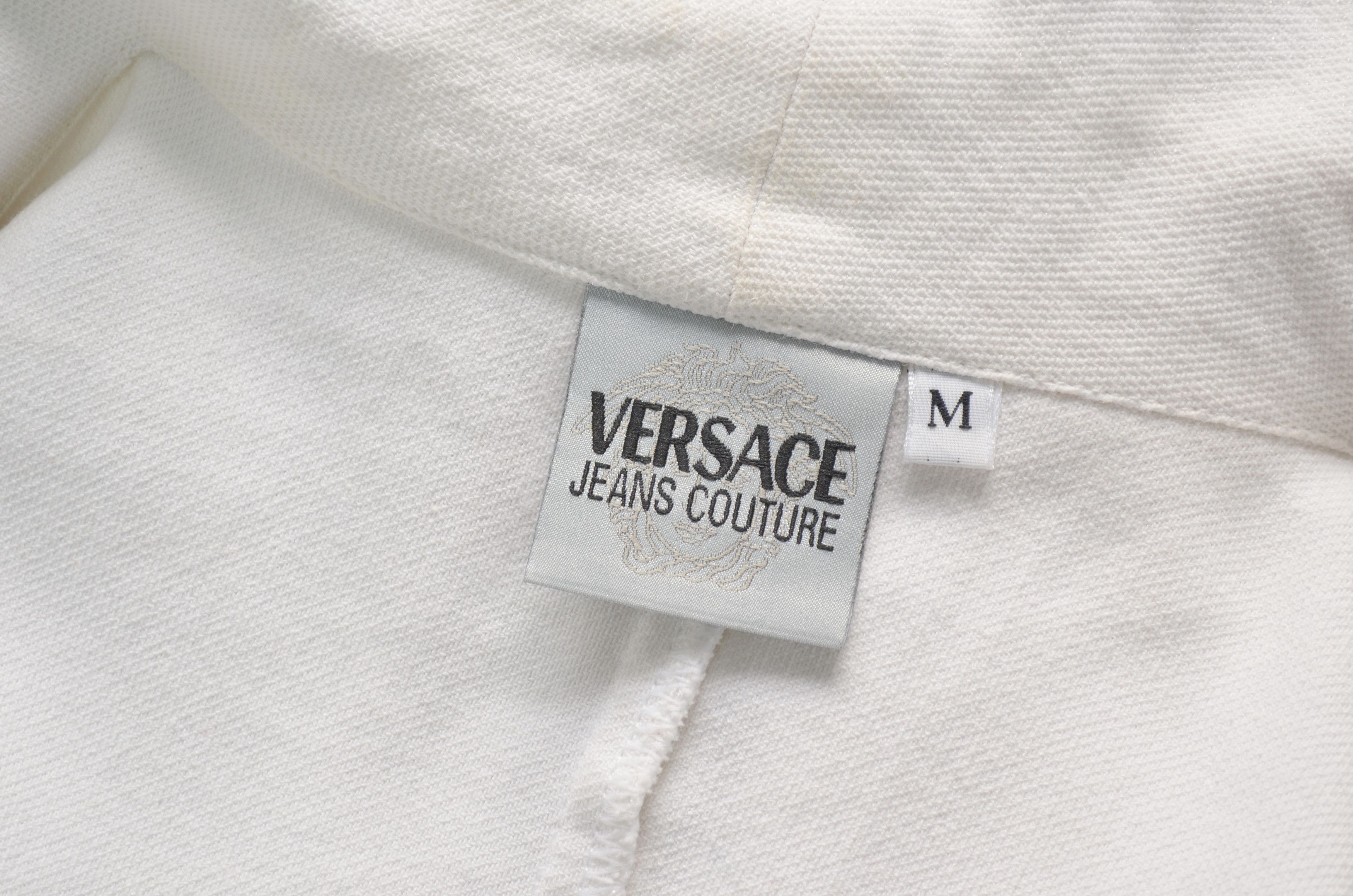 Versace Vtg Versace Jeans Couture Wmns Cropped White Jacket M 90s Size US M / EU 48-50 / 2 - 11 Thumbnail