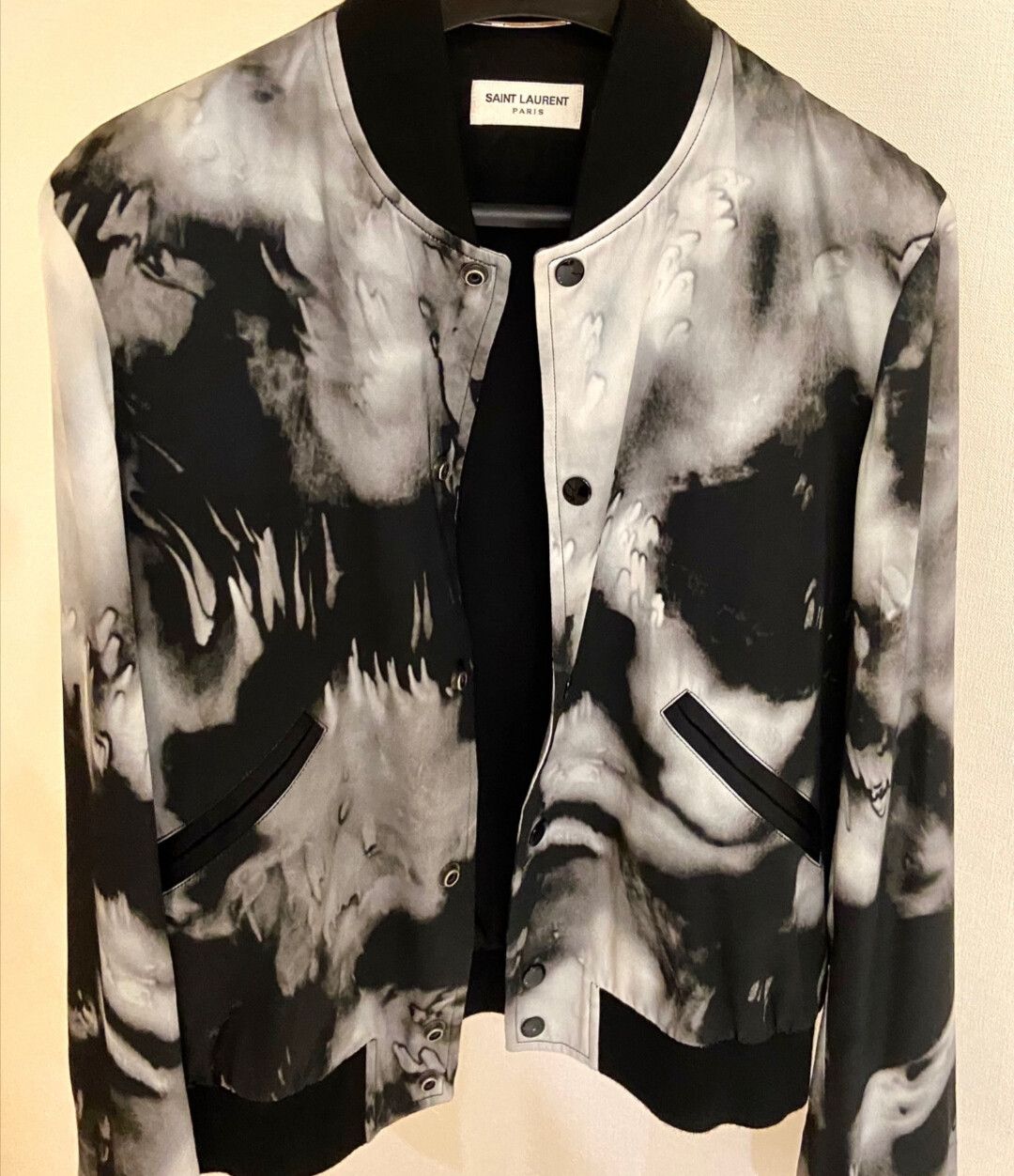 Saint Laurent Black and white splash jacket