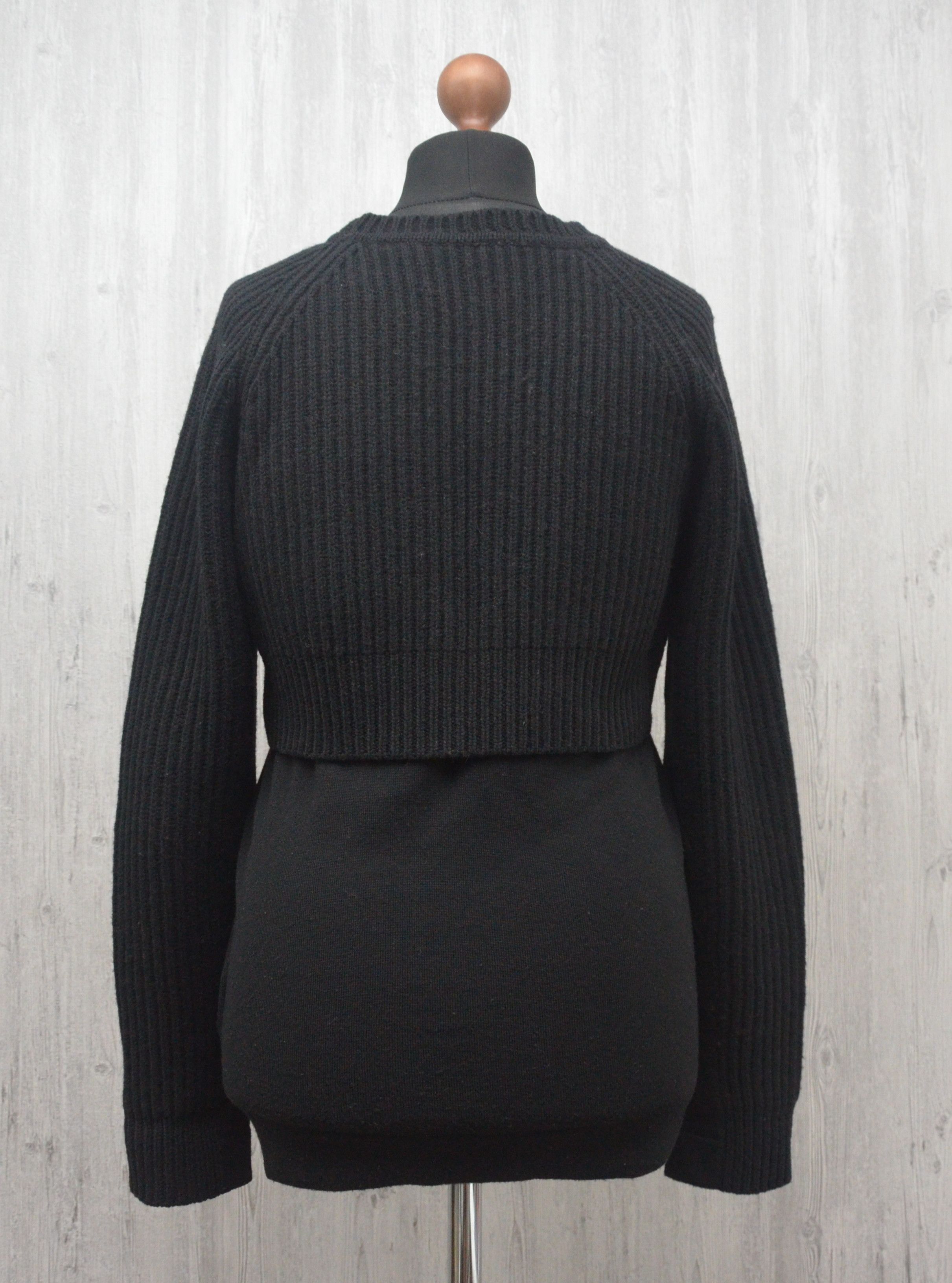 Acne Studios Acne Studios Wmns Black Hurst Layered Wool Sweater Sz XS Size US XS / EU 42 / 0 - 7 Thumbnail