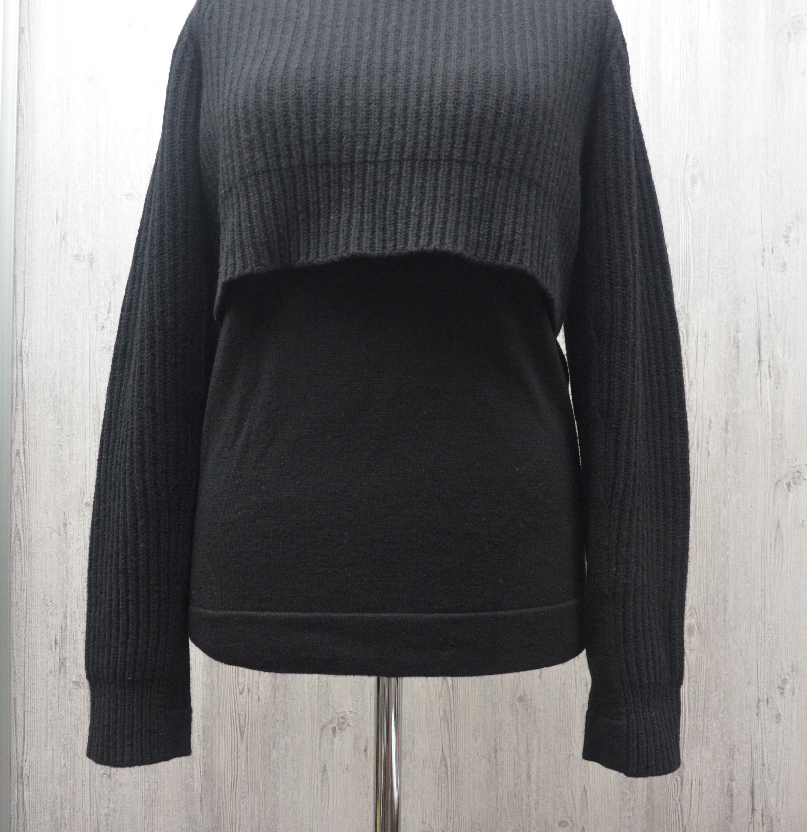 Acne Studios Acne Studios Wmns Black Hurst Layered Wool Sweater Sz XS Size US XS / EU 42 / 0 - 4 Thumbnail
