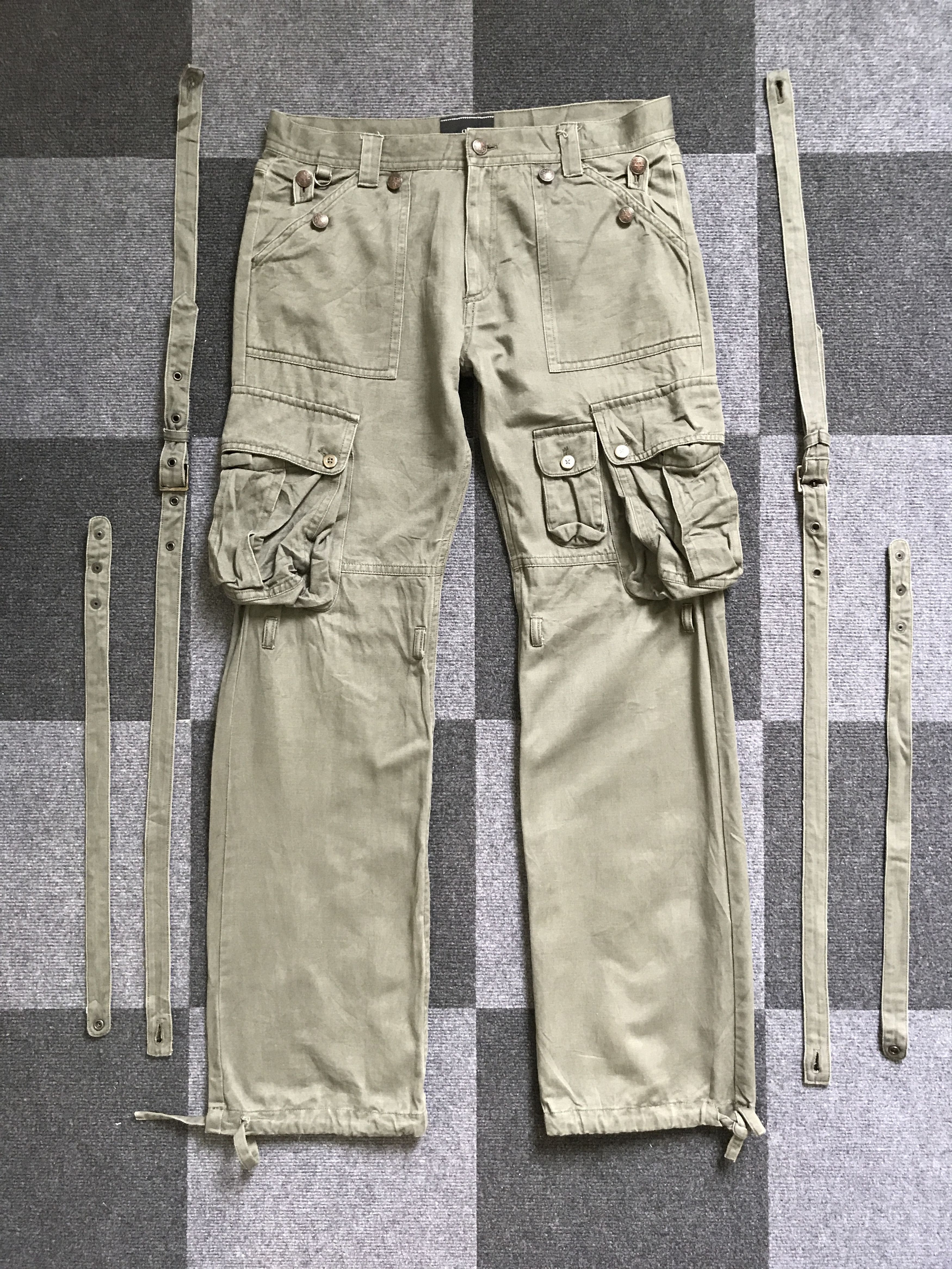 Japanese Brand CP142 CHIL DERIC Japan Bondage Gas Mask Cargo Pant Size US 33 - 4 Thumbnail