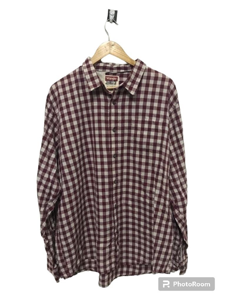 Vintage wrangler Flannel Long shirt button Up