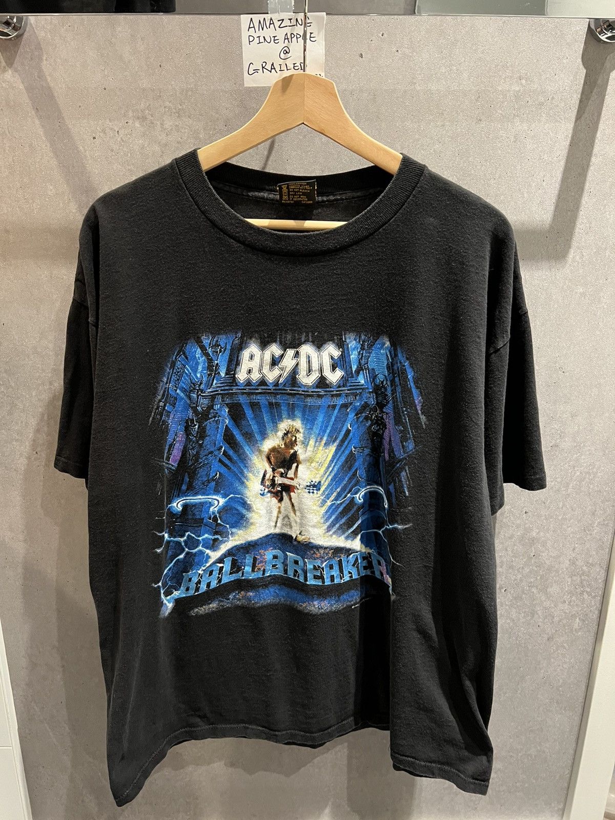 image of Band Tees x Rock T Shirt Vintage Acdc T Shirt 1995 Ballbreaker Like Metallica Slayer in Black (Size