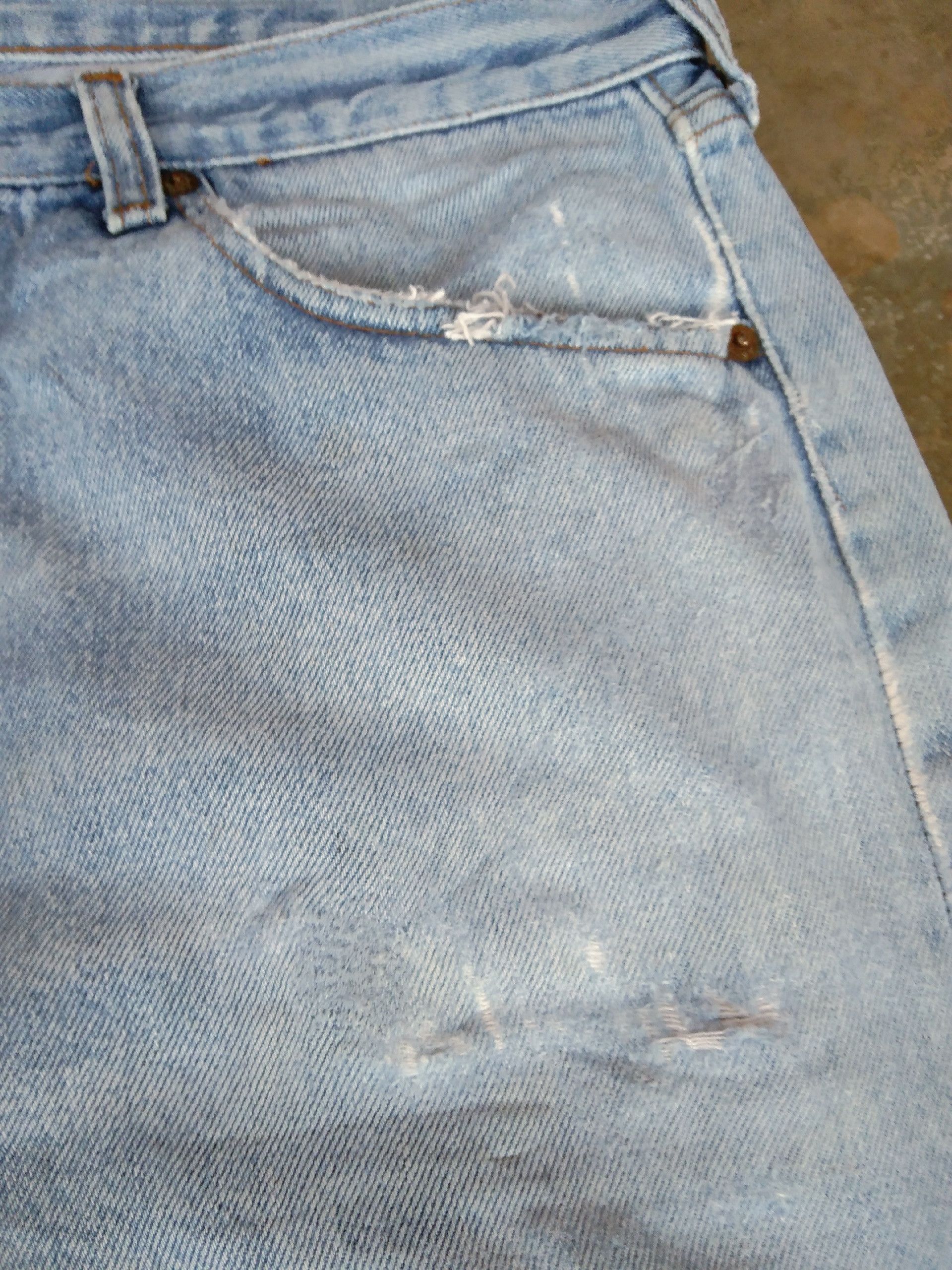 Levi's × Vintage 80s Vintage Levis 501 Made In USA Distressed Jeans 33x30 Size US 33 - 3 Thumbnail