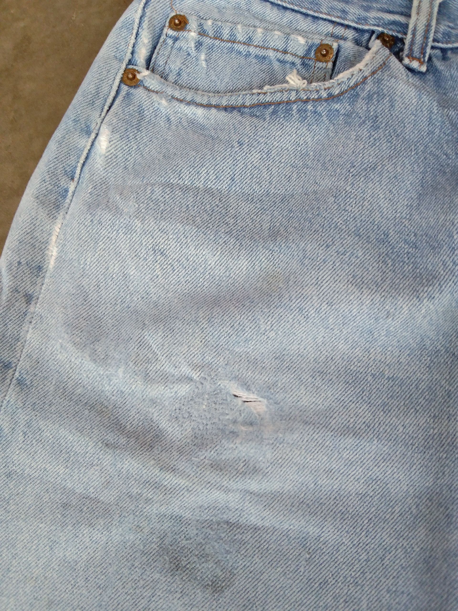 Levi's × Vintage 80s Vintage Levis 501 Made In USA Distressed Jeans 33x30 Size US 33 - 4 Thumbnail