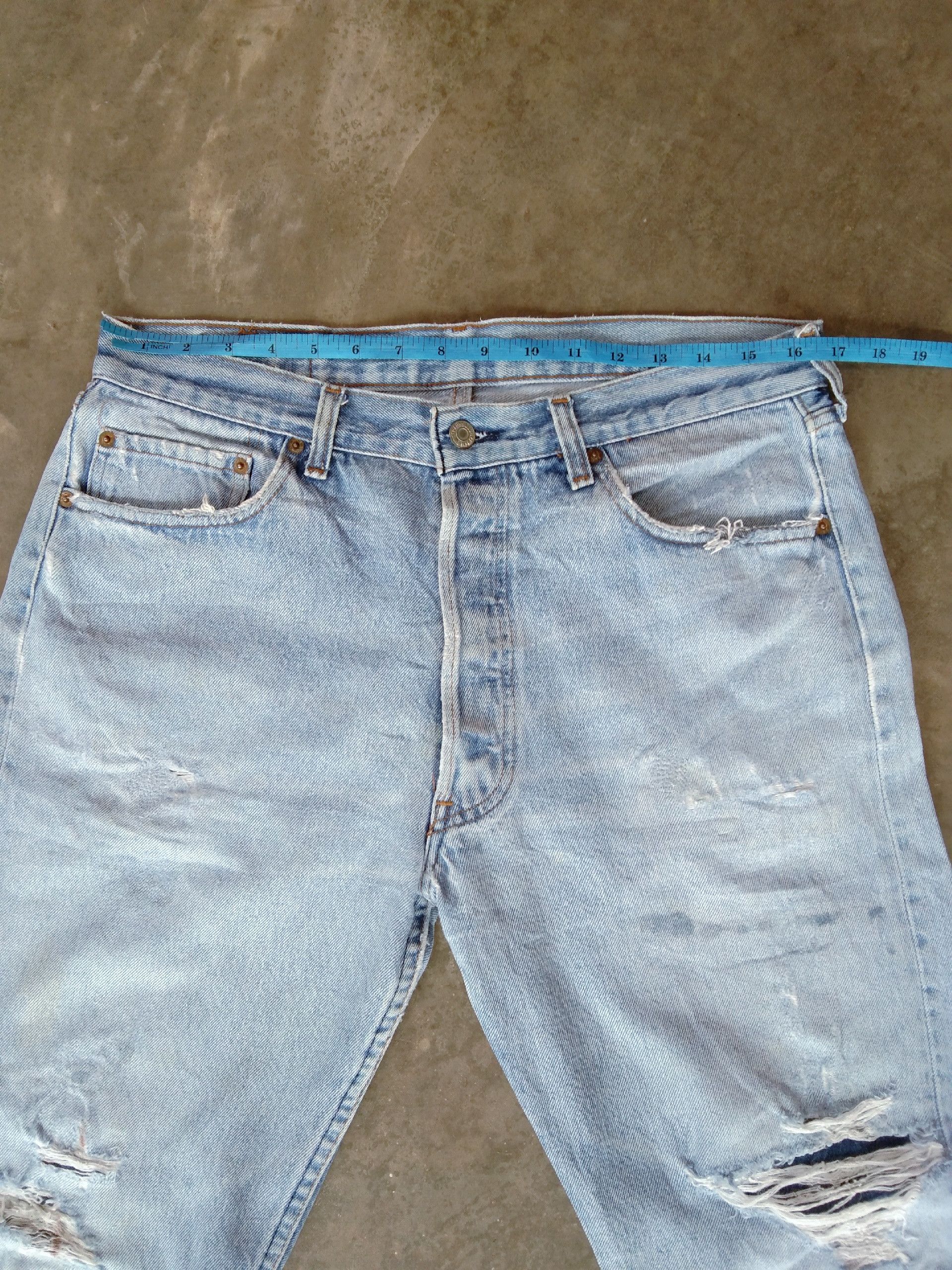 Levi's × Vintage 80s Vintage Levis 501 Made In USA Distressed Jeans 33x30 Size US 33 - 5 Thumbnail