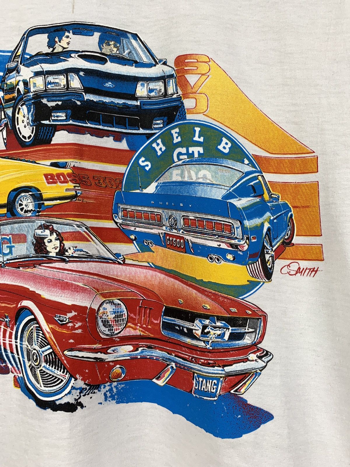 Mustang 80-90s Vintage Ford Mustang Single Stitch White T-Shirt Size US S / EU 44-46 / 1 - 7 Thumbnail