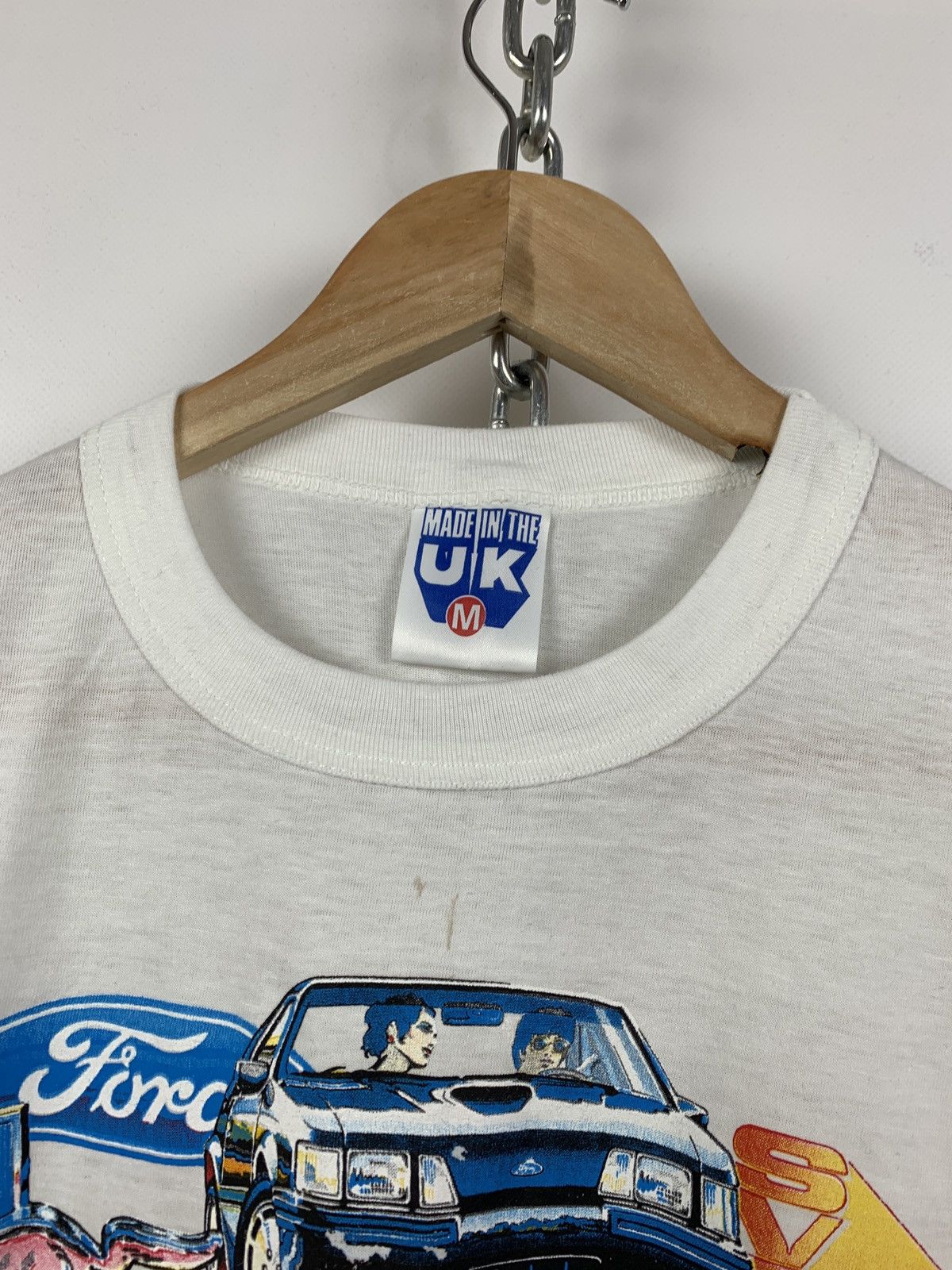 Mustang 80-90s Vintage Ford Mustang Single Stitch White T-Shirt Size US S / EU 44-46 / 1 - 14 Thumbnail