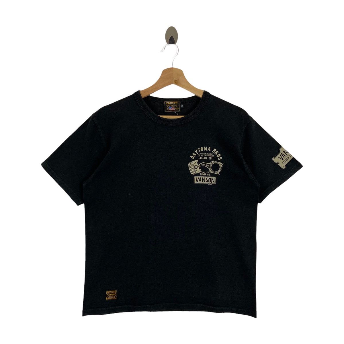 Vanson Leathers × Vintage Rare Vintage Vanson Daytona Bros Tshirt Size US S / EU 44-46 / 1 - 2 Thumbnail