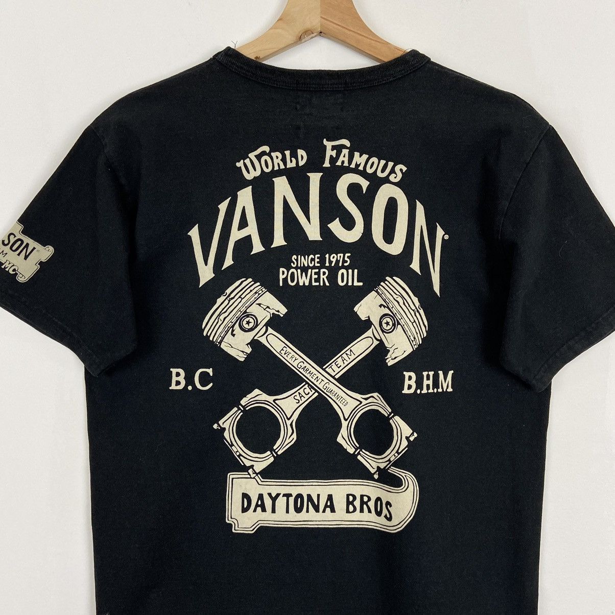 Vanson Leathers × Vintage Rare Vintage Vanson Daytona Bros Tshirt Size US S / EU 44-46 / 1 - 5 Thumbnail
