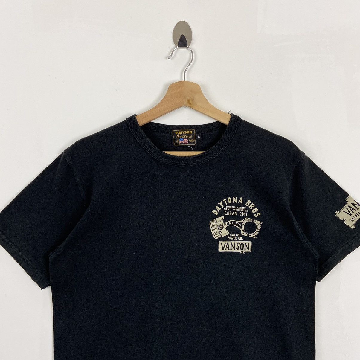 Vanson Leathers × Vintage Rare Vintage Vanson Daytona Bros Tshirt Size US S / EU 44-46 / 1 - 3 Thumbnail