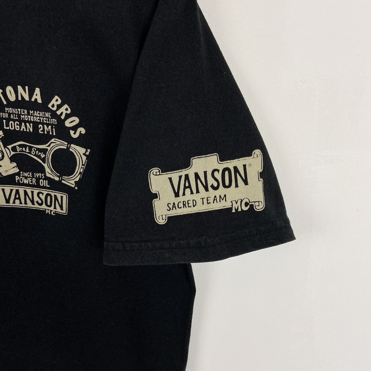 Vanson Leathers × Vintage Rare Vintage Vanson Daytona Bros Tshirt Size US S / EU 44-46 / 1 - 6 Thumbnail