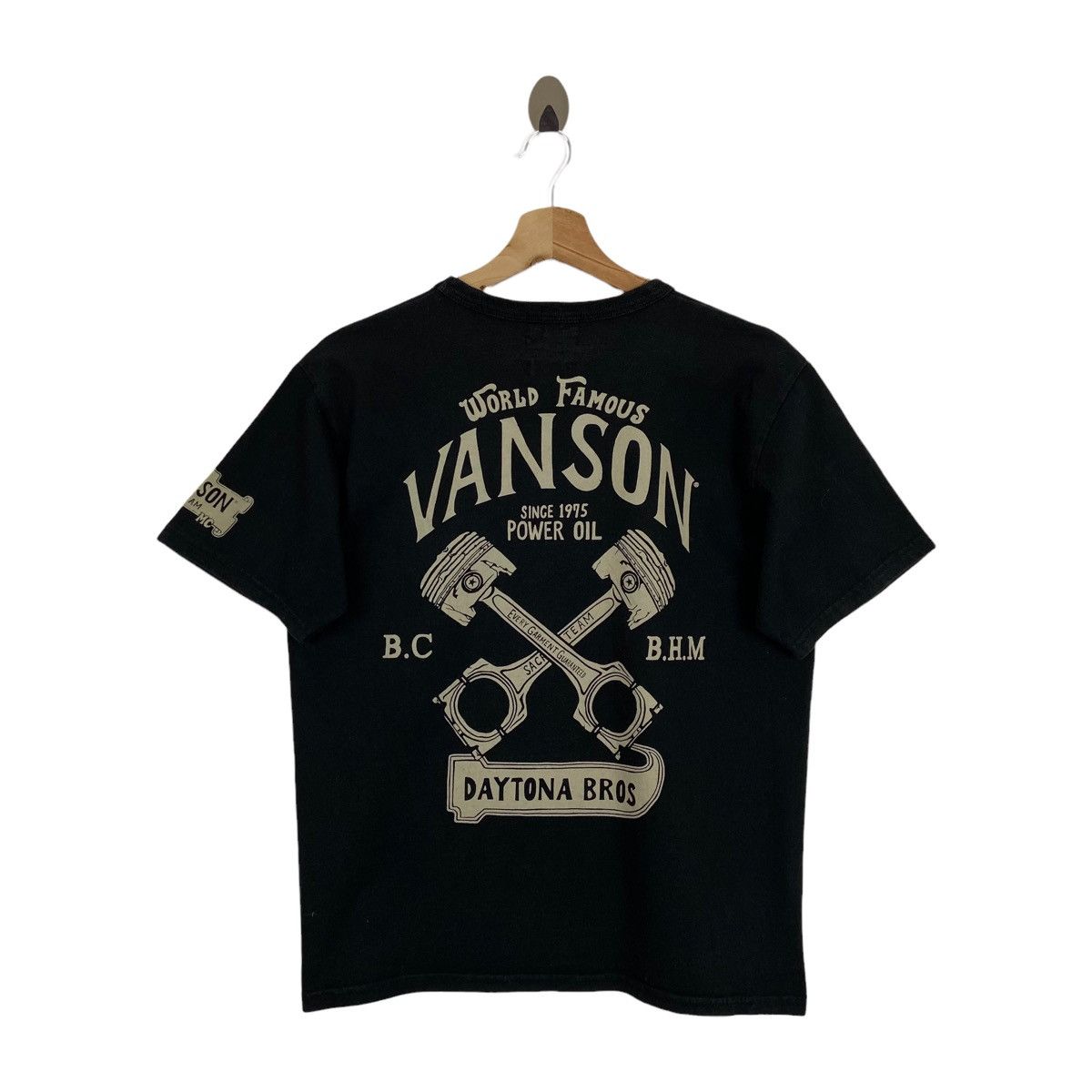 Vanson Leathers × Vintage Rare Vintage Vanson Daytona Bros Tshirt Size US S / EU 44-46 / 1 - 1 Thumbnail