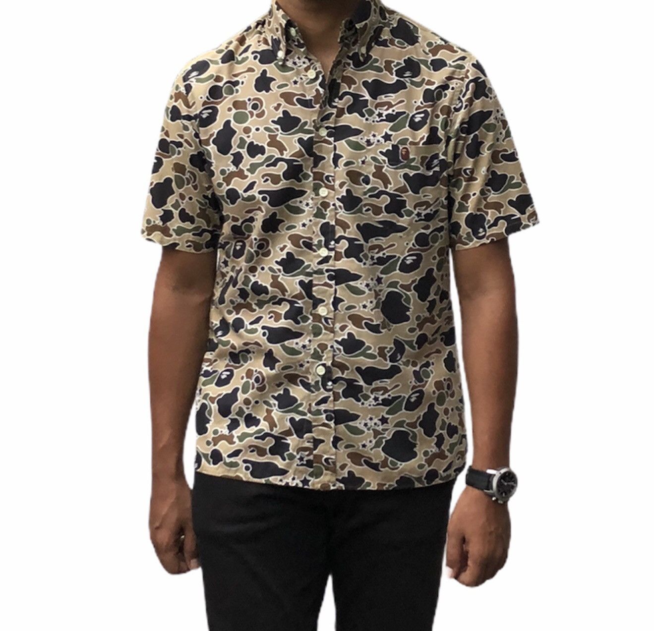 Bape OG A Bathing Ape Sta Camo Short Sleeves Shirt Size US S / EU 44-46 / 1 - 1 Thumbnail