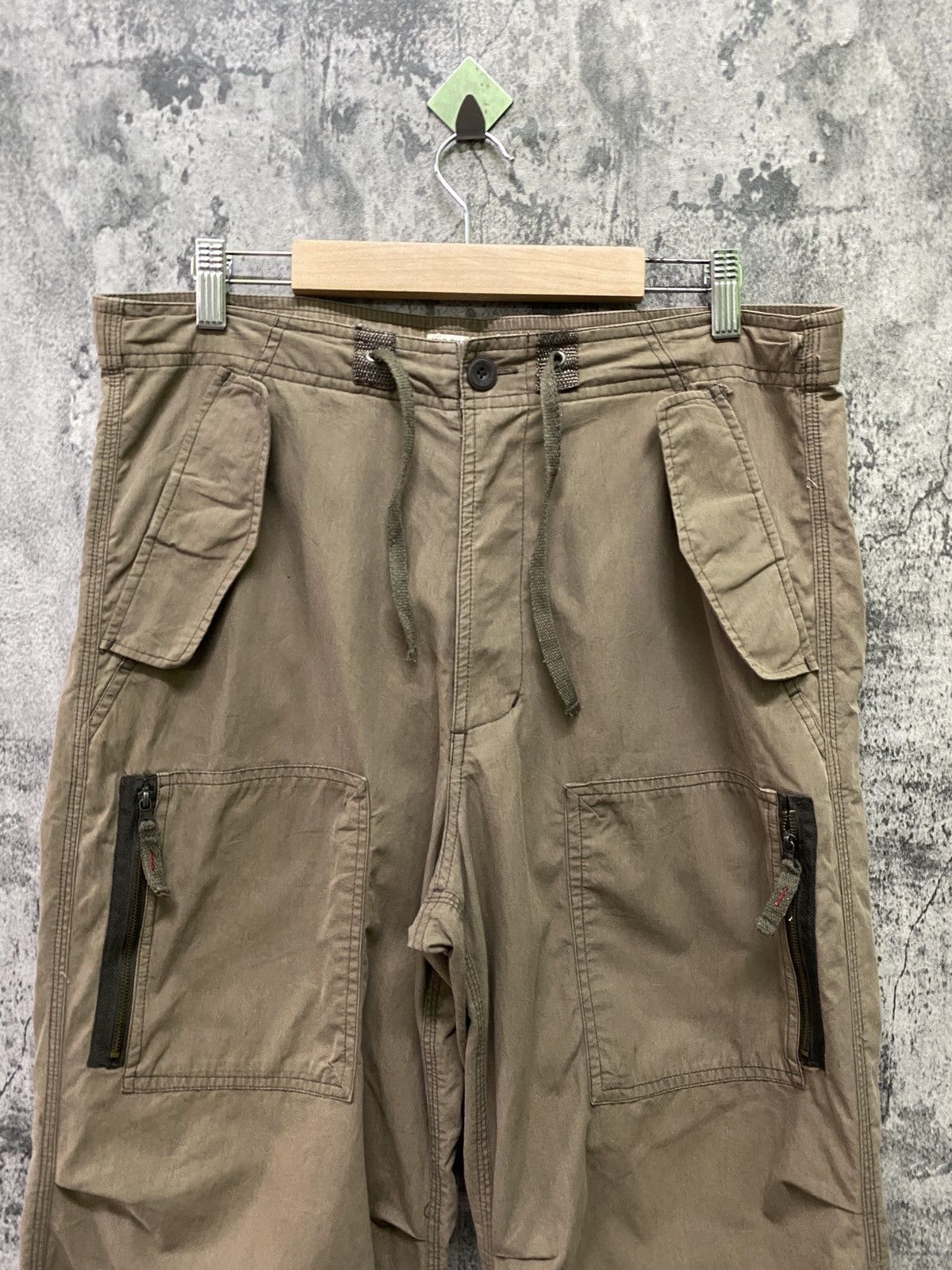 Japanese Brand Vintage Vache Nylon 7 Pocket Zipper Parachute Pants Size US 33 - 3 Thumbnail