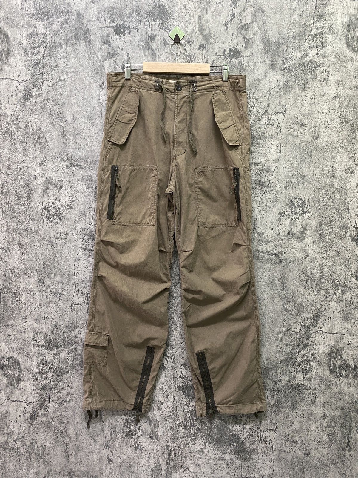 Japanese Brand Vintage Vache Nylon 7 Pocket Zipper Parachute Pants Size US 33 - 1 Thumbnail