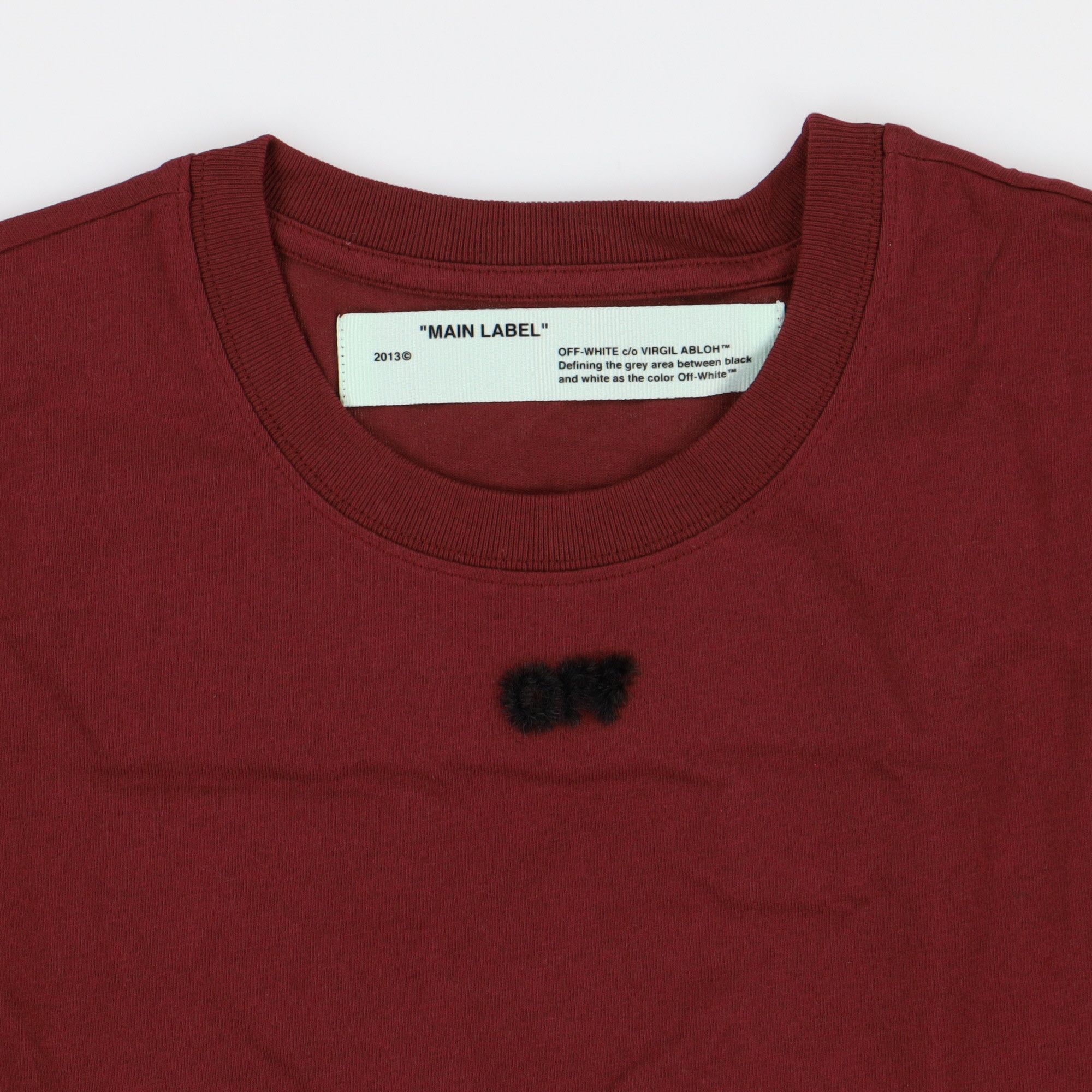Off-White Burgundy Faux Fur Arrows T-Shirt Size US XS / EU 42 / 0 - 5 Thumbnail