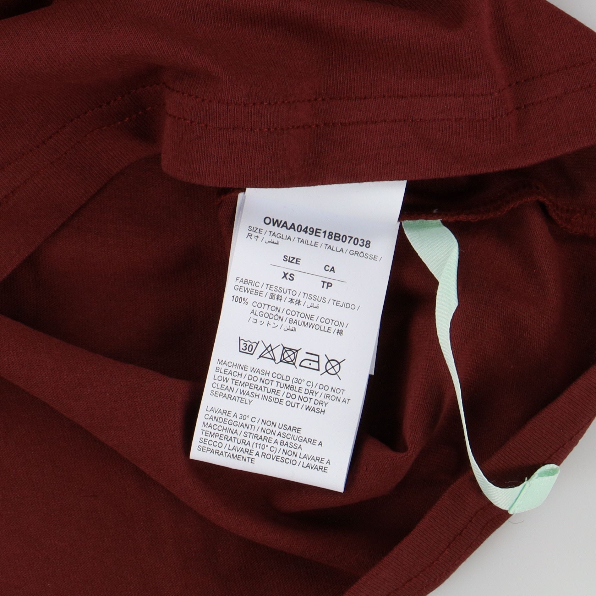 Off-White Burgundy Faux Fur Arrows T-Shirt Size US XS / EU 42 / 0 - 6 Thumbnail