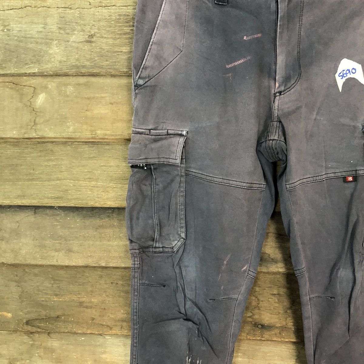 Japanese Brand Burtle Dark Blue Faded tactical utility Cargo Pants #5690 Size US 30 / EU 46 - 6 Thumbnail