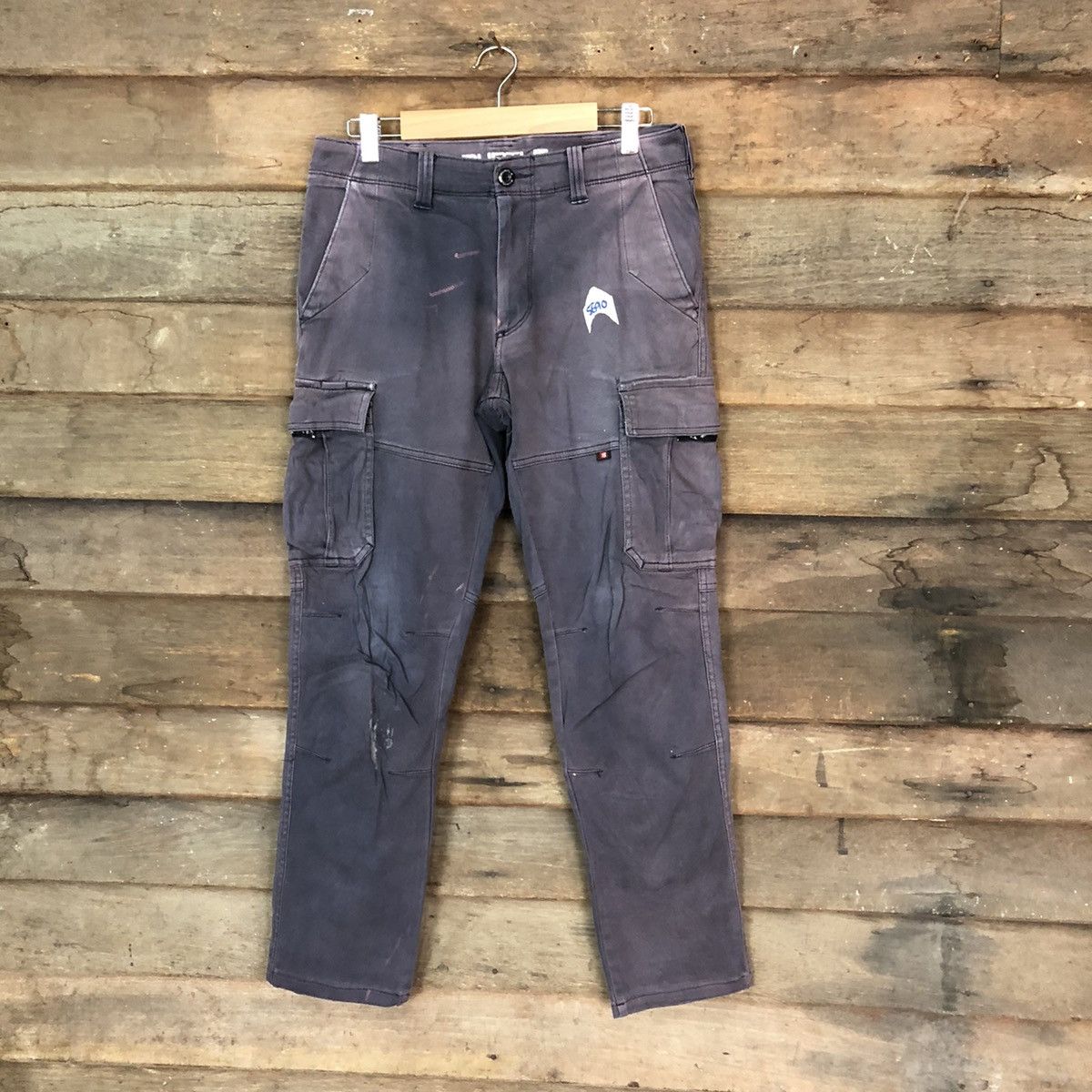 Japanese Brand Burtle Dark Blue Faded tactical utility Cargo Pants #5690 Size US 30 / EU 46 - 1 Thumbnail