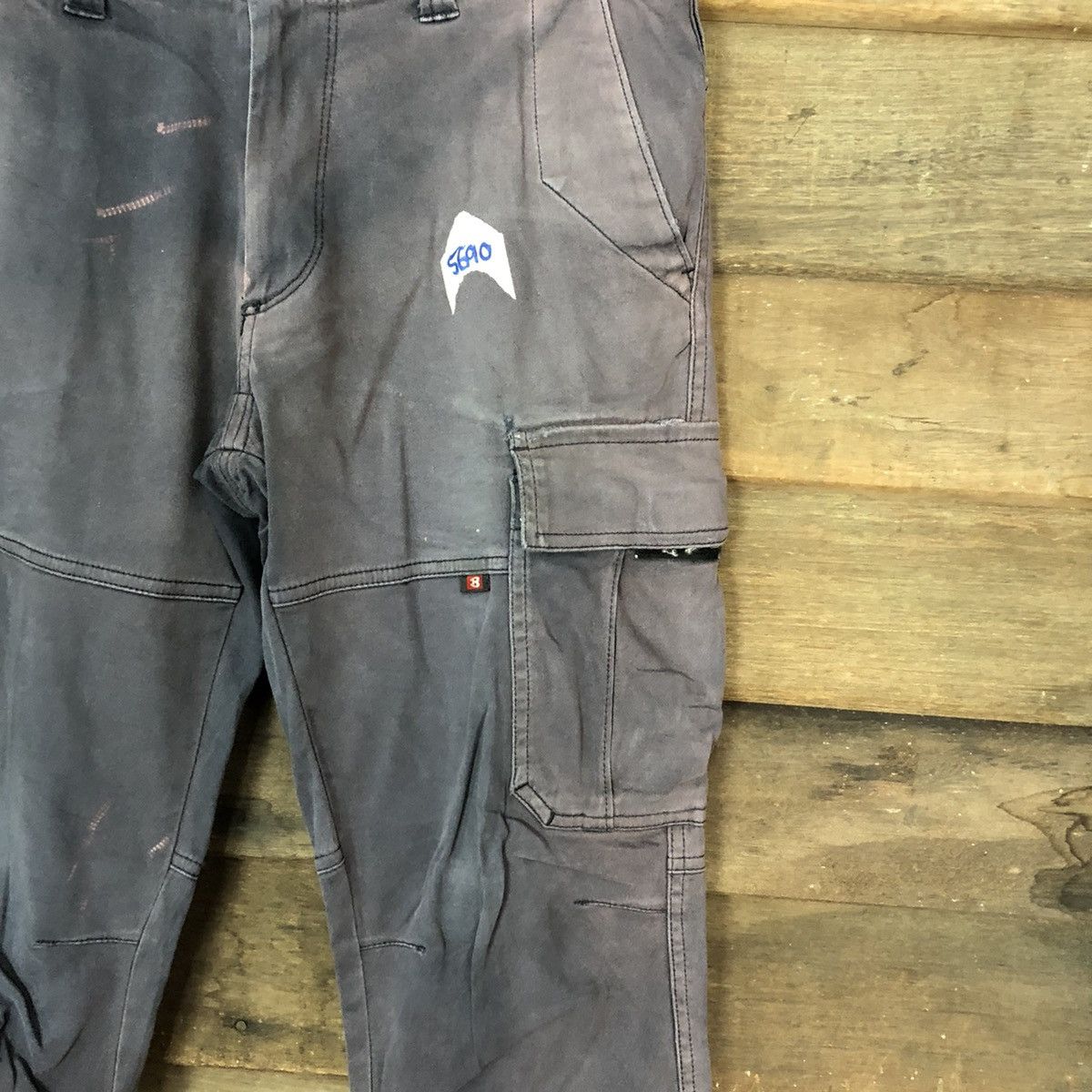 Japanese Brand Burtle Dark Blue Faded tactical utility Cargo Pants #5690 Size US 30 / EU 46 - 7 Thumbnail