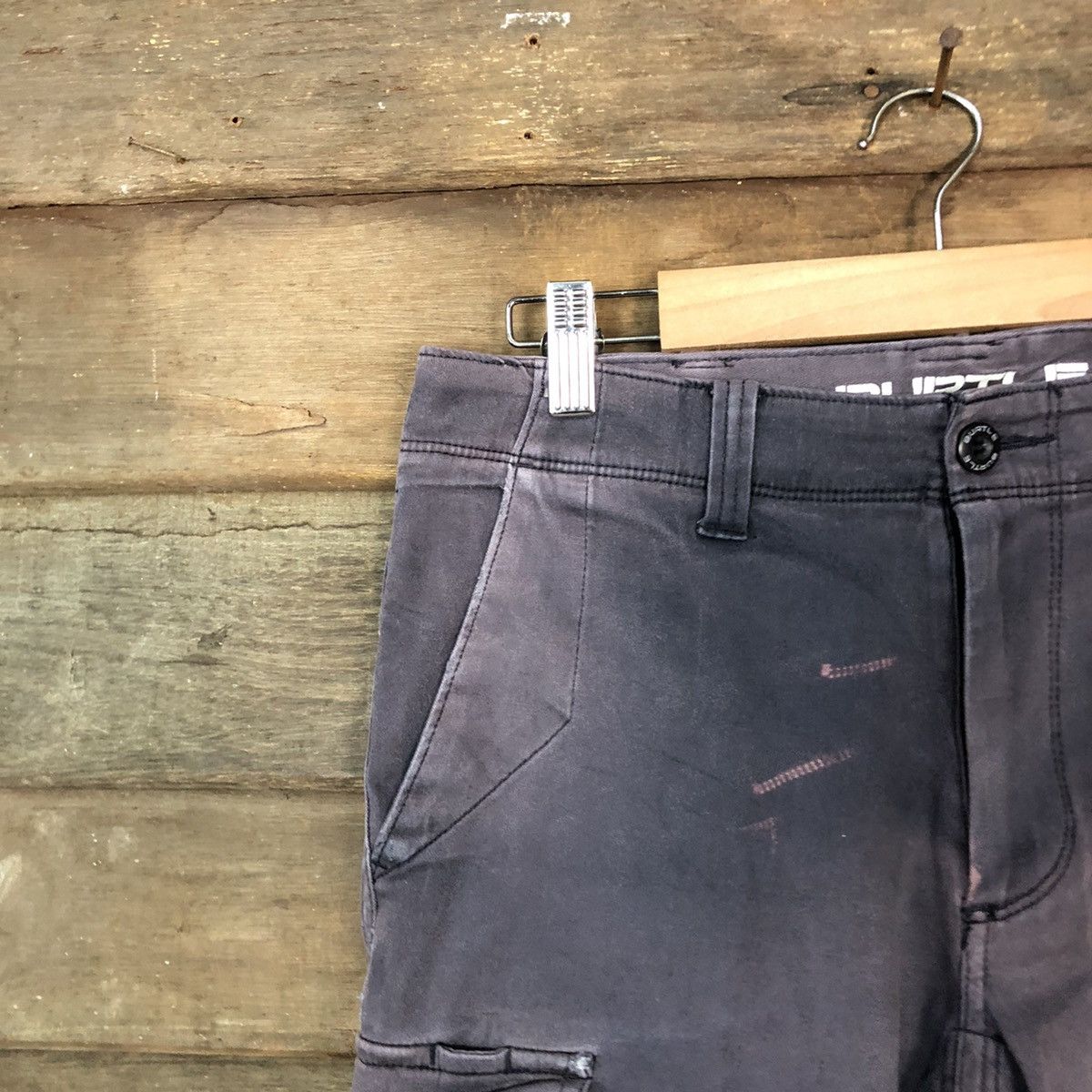 Japanese Brand Burtle Dark Blue Faded tactical utility Cargo Pants #5690 Size US 30 / EU 46 - 4 Thumbnail