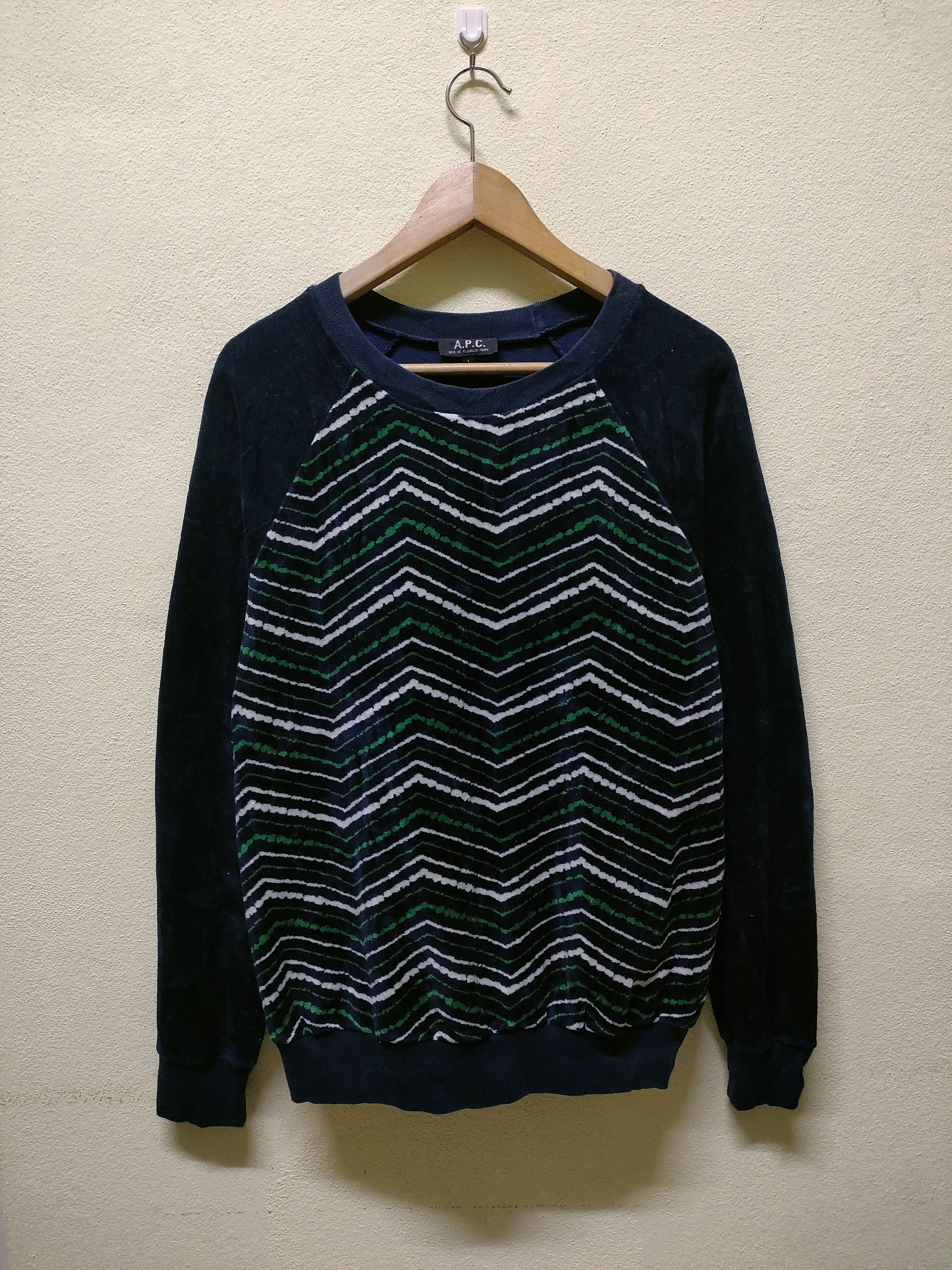 A.P.C. × Fashion Victim A.P.C Velvet Sweatshirt Size US S / EU 44-46 / 1 - 1 Thumbnail