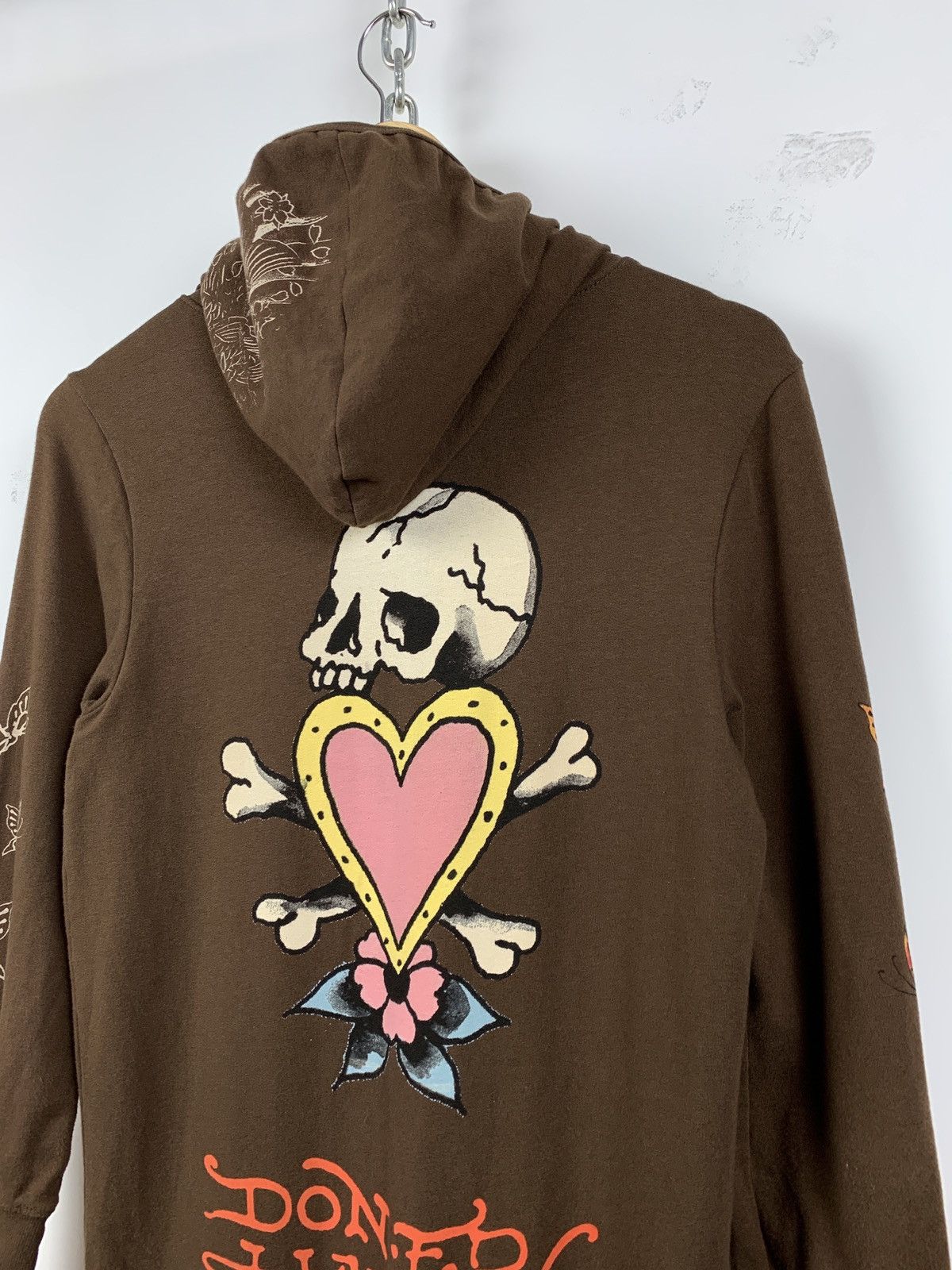 Christian Audigier Women’s Ed Hardy by Christian Audigier Skull Brown Hoodie Size S / US 4 / IT 40 - 15 Thumbnail