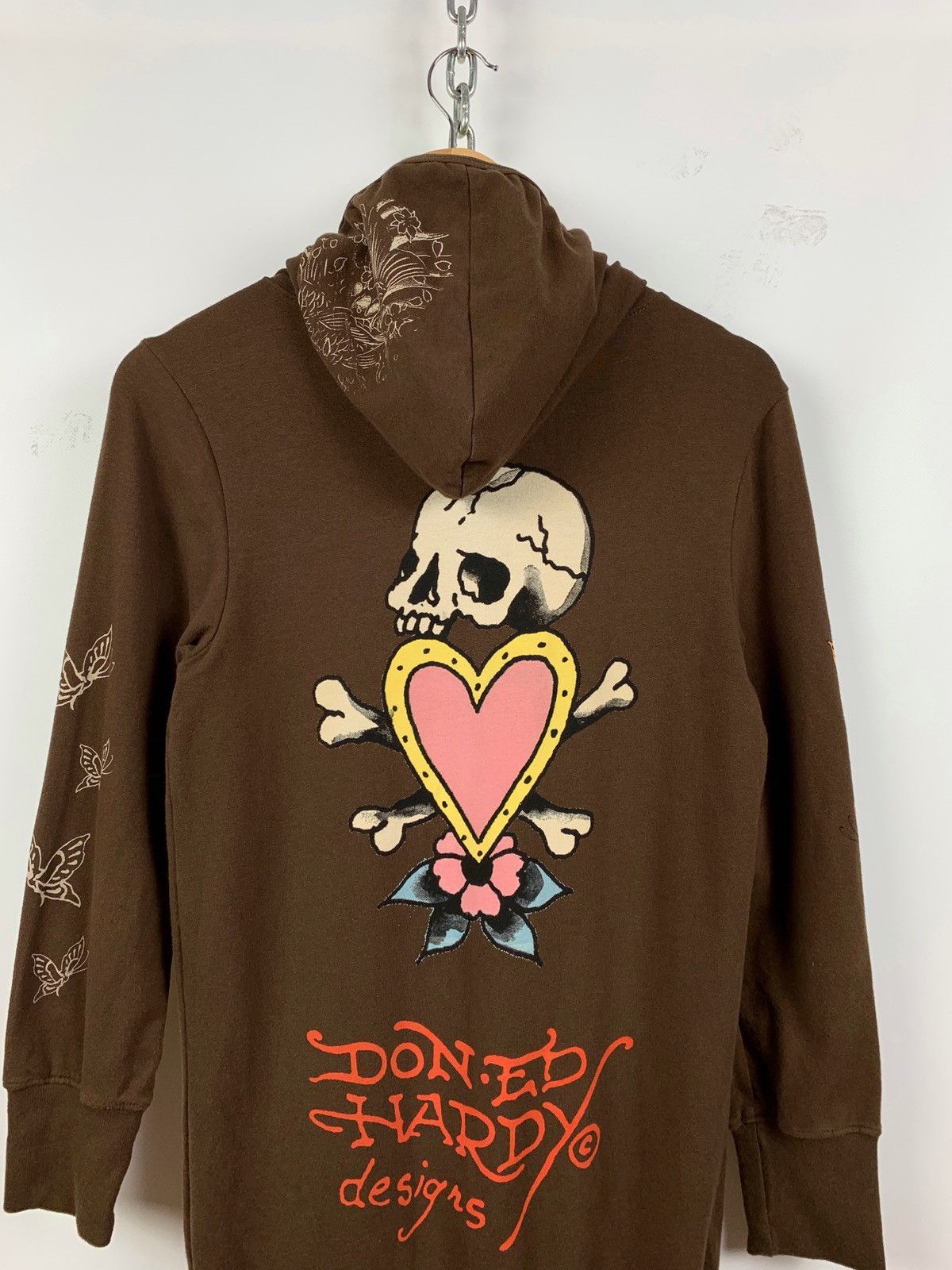 Christian Audigier Women’s Ed Hardy by Christian Audigier Skull Brown Hoodie Size S / US 4 / IT 40 - 6 Thumbnail