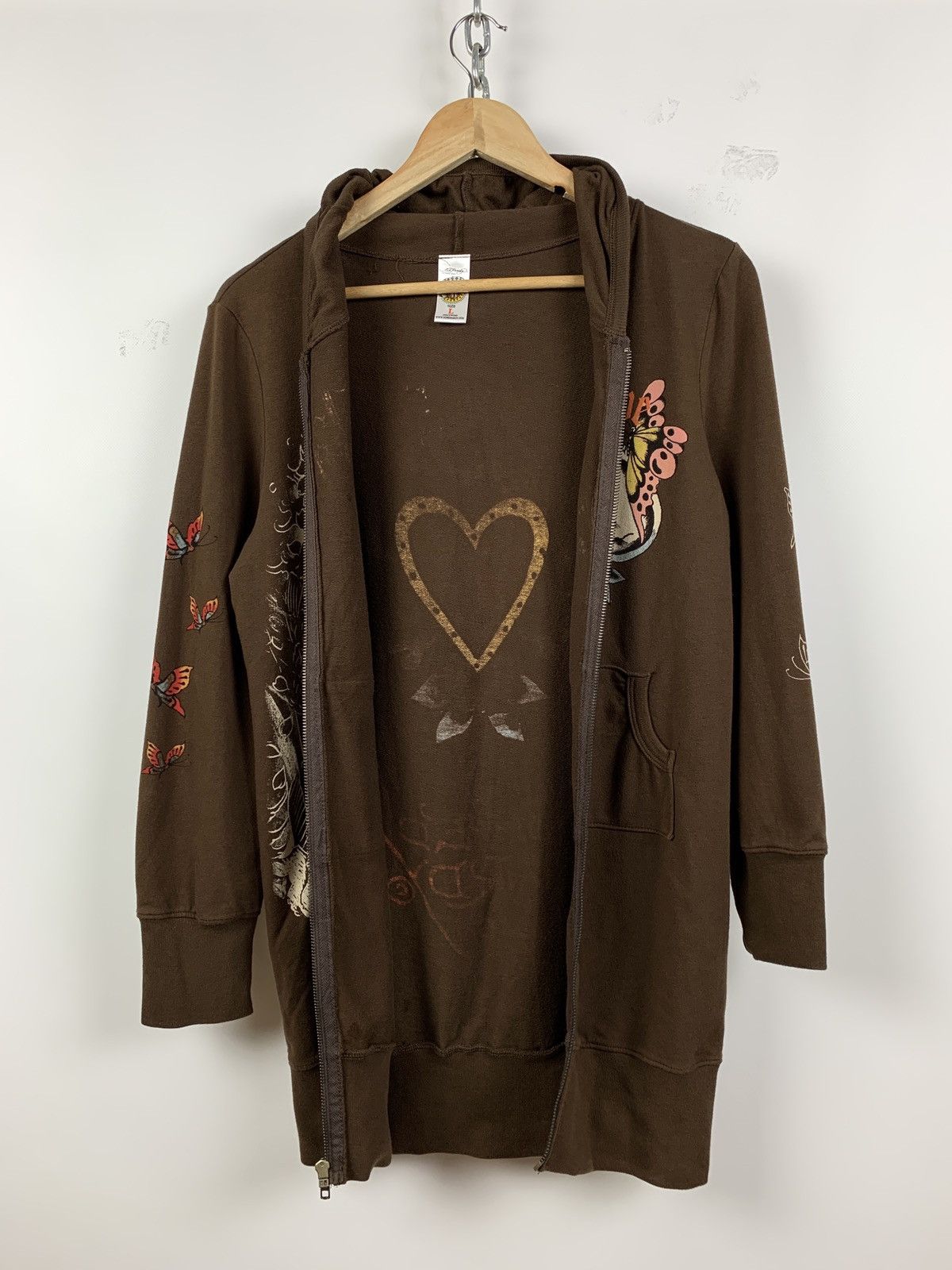 Christian Audigier Women’s Ed Hardy by Christian Audigier Skull Brown Hoodie Size S / US 4 / IT 40 - 4 Thumbnail
