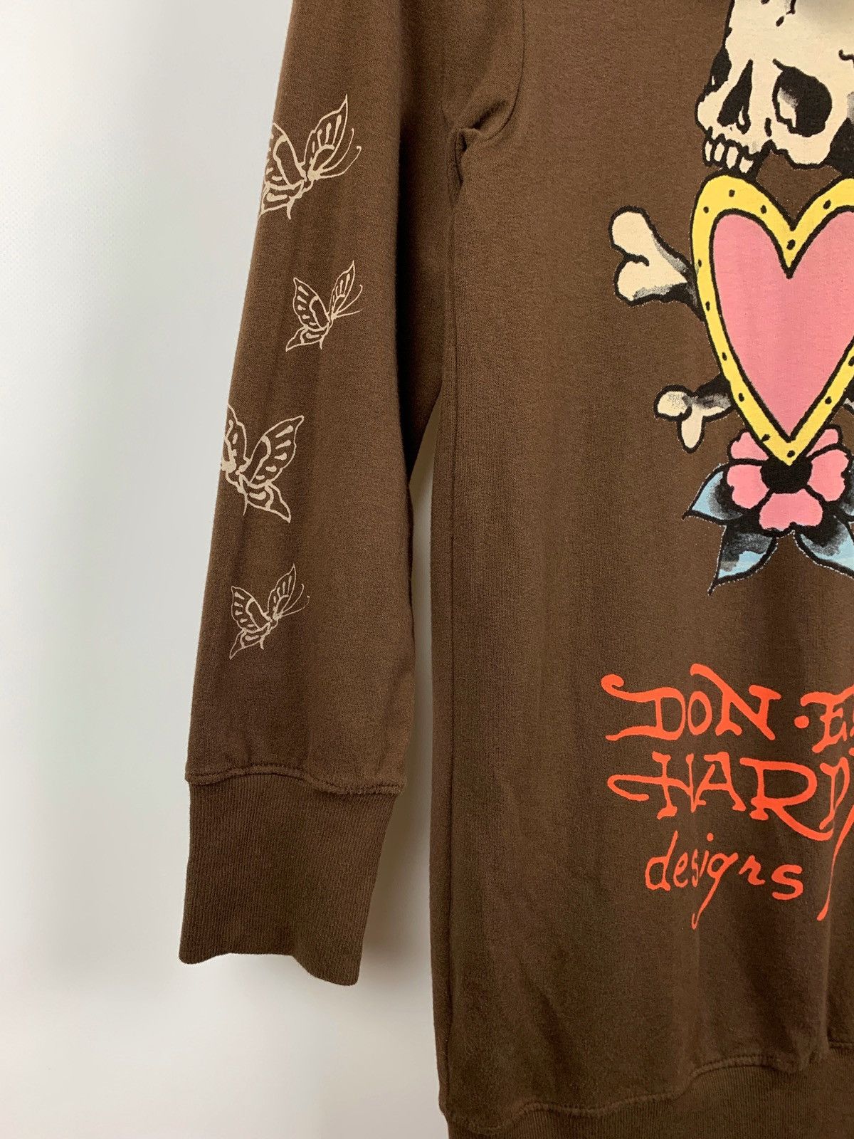 Christian Audigier Women’s Ed Hardy by Christian Audigier Skull Brown Hoodie Size S / US 4 / IT 40 - 14 Thumbnail