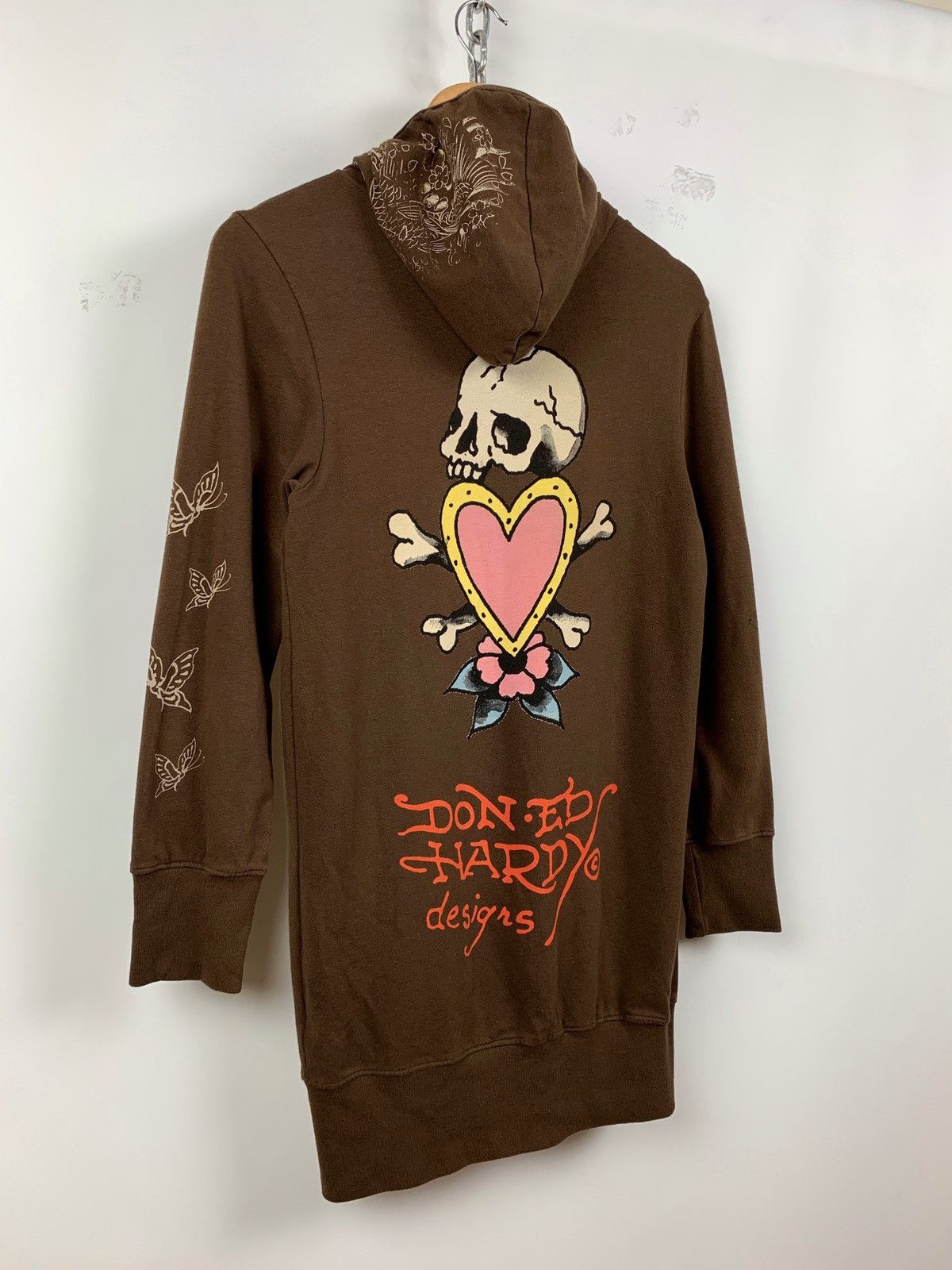 Christian Audigier Women’s Ed Hardy by Christian Audigier Skull Brown Hoodie Size S / US 4 / IT 40 - 7 Thumbnail