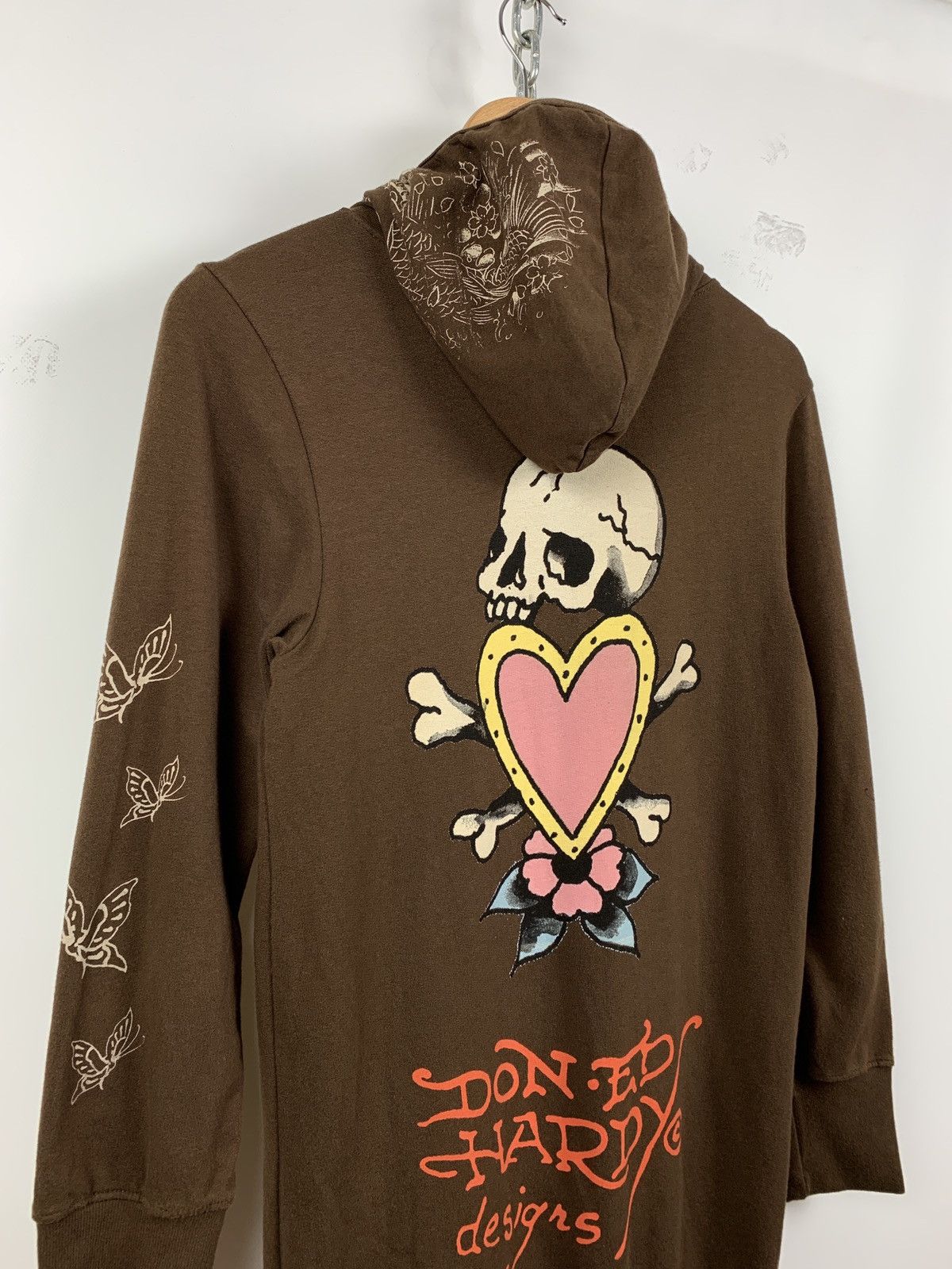 Christian Audigier Women’s Ed Hardy by Christian Audigier Skull Brown Hoodie Size S / US 4 / IT 40 - 8 Thumbnail
