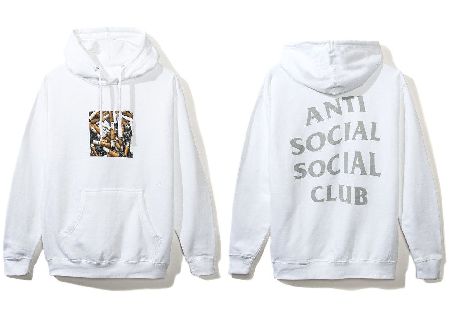 DS Anti Social Social Club ASSC Black Logo KKOCH White Hoodie Supreme Bape  Kith