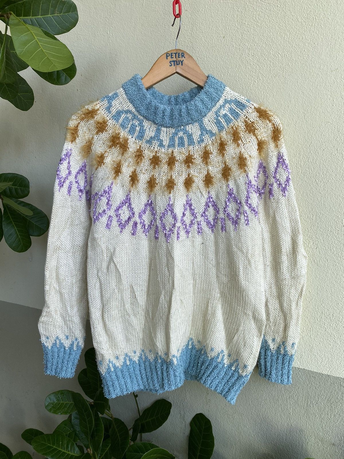 image of Cepo Nett Knitwear in Cream, Men's (Size Medium)