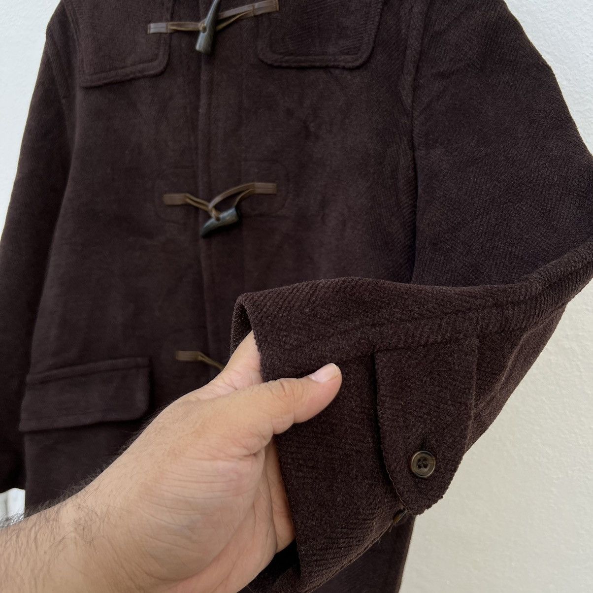 A.P.C. RICH BROWN HERRINGBONE WOOL LONG COAT JACKET Size US S / EU 44-46 / 1 - 8 Thumbnail