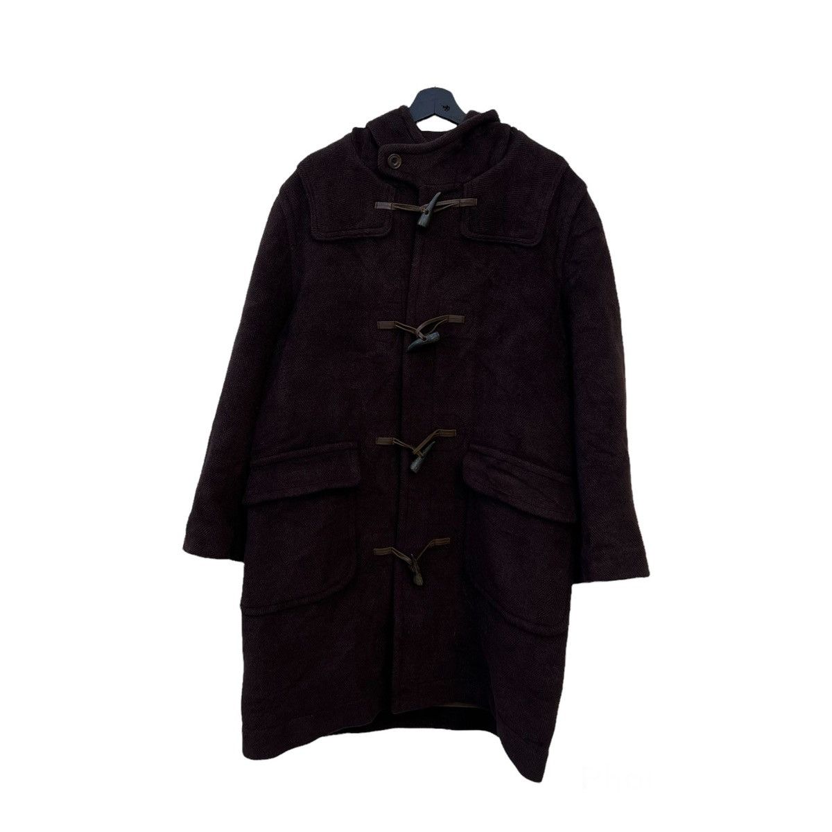 A.P.C. RICH BROWN HERRINGBONE WOOL LONG COAT JACKET Size US S / EU 44-46 / 1 - 1 Thumbnail