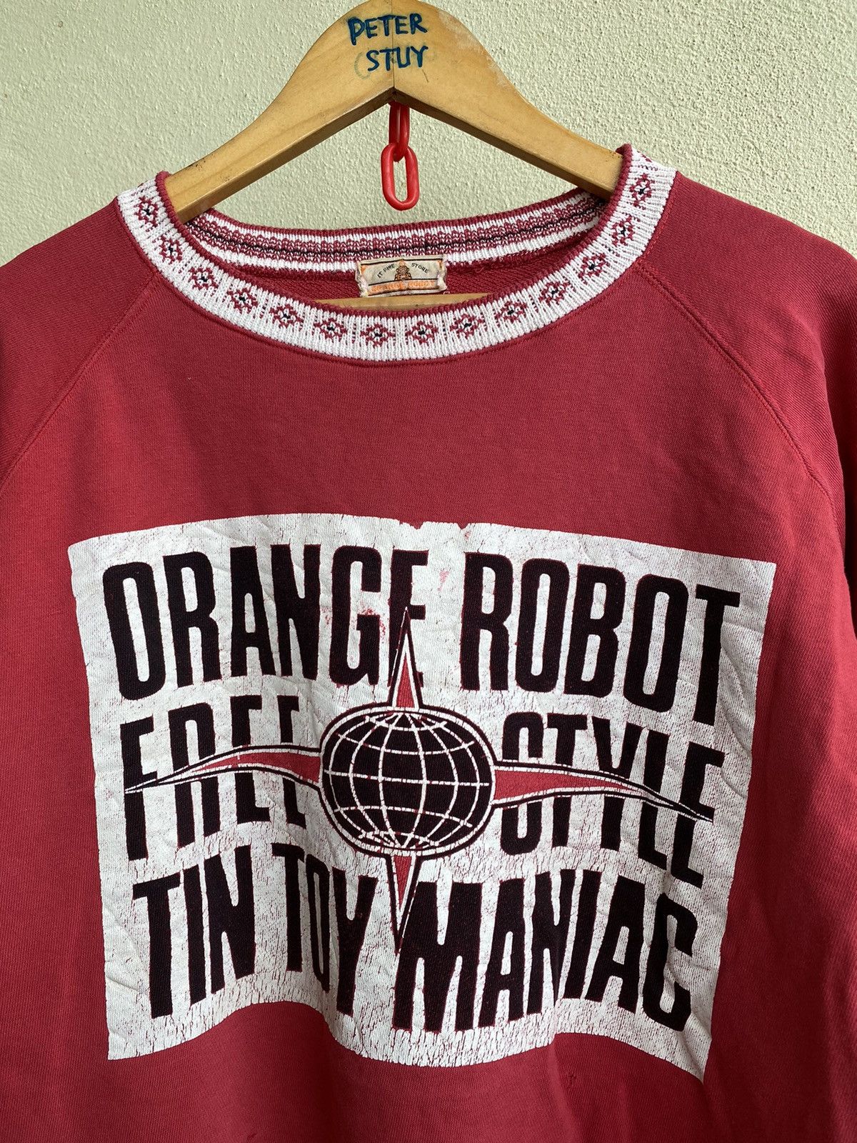 Japanese Brand × Vintage Vintage orange robot sweater Size US L / EU 52-54 / 3 - 3 Thumbnail