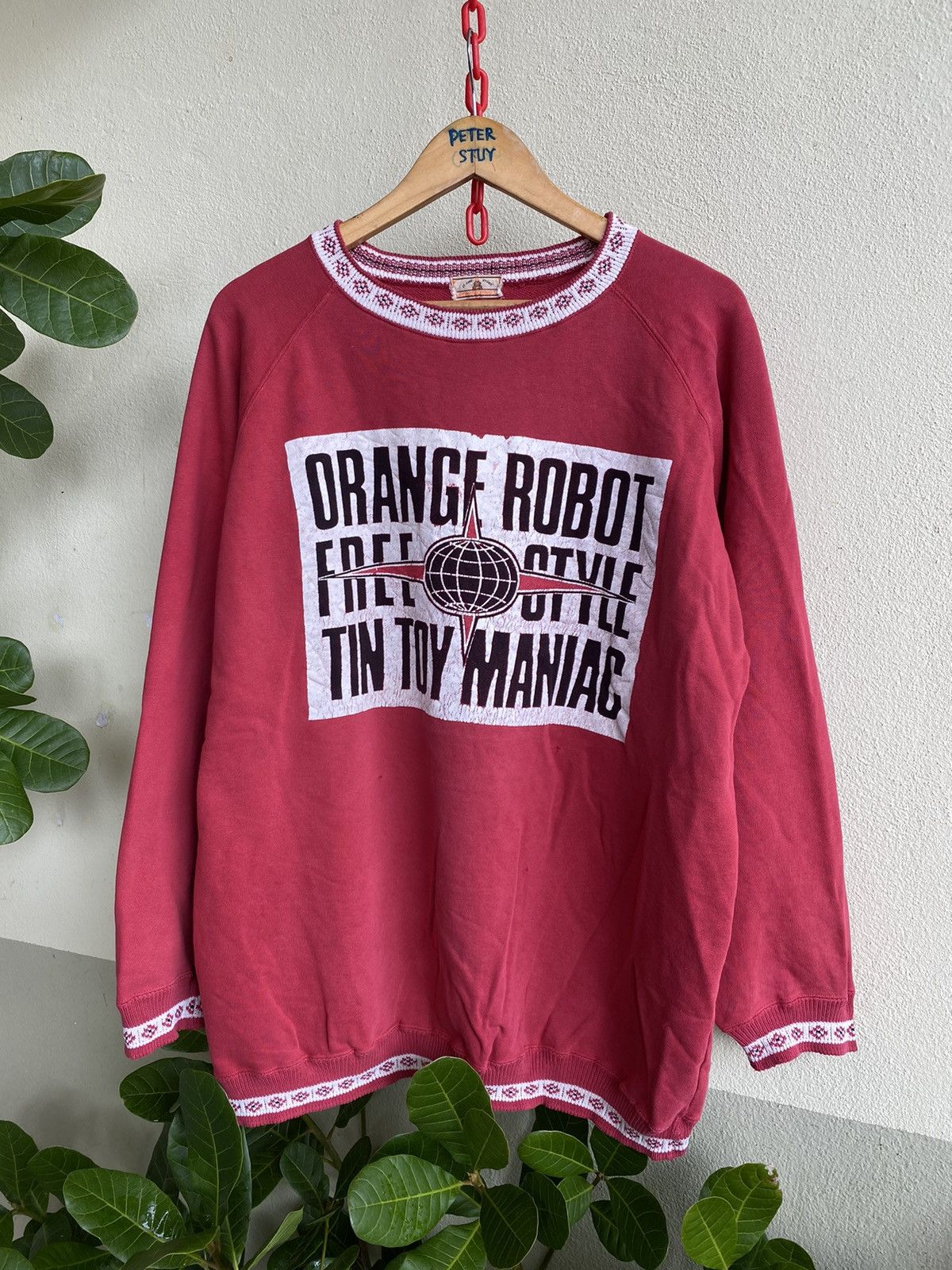 Japanese Brand × Vintage Vintage orange robot sweater Size US L / EU 52-54 / 3 - 1 Thumbnail