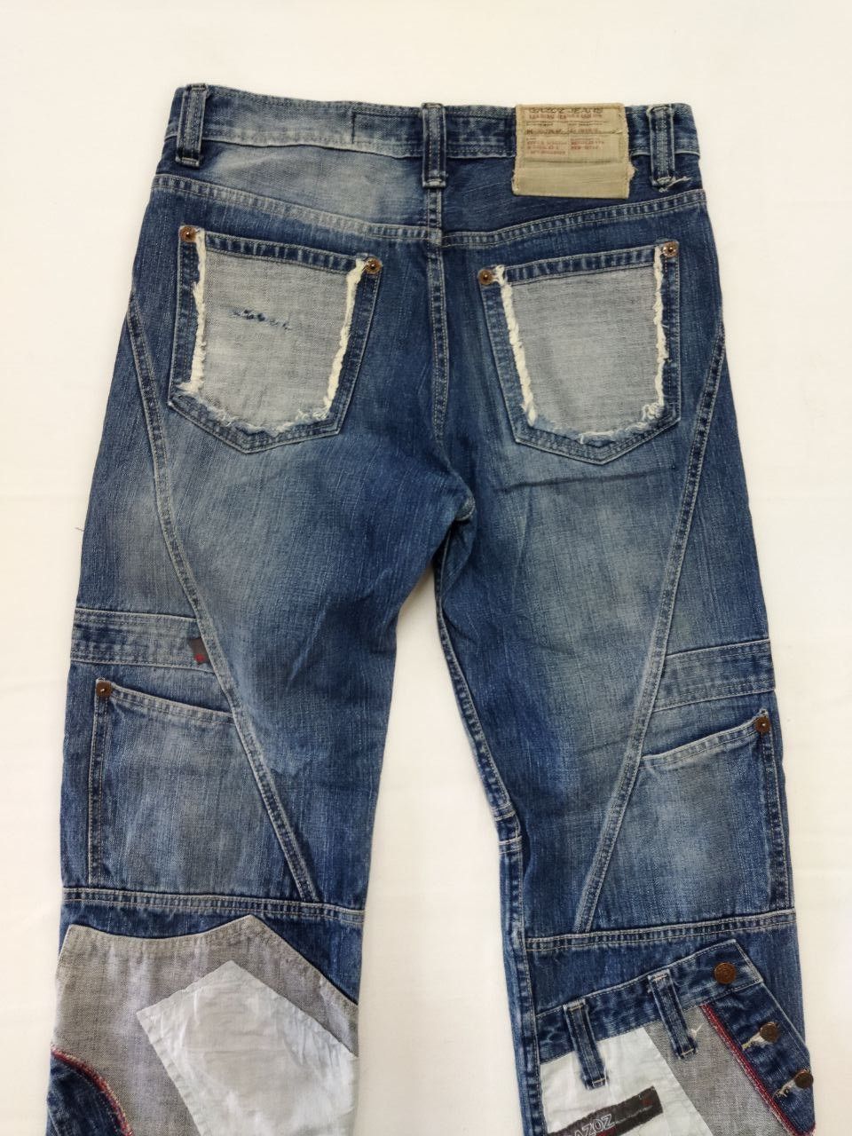 Japanese Brand Gazoz Multipocket Patched Style Design Jeans Size US 33 - 3 Thumbnail