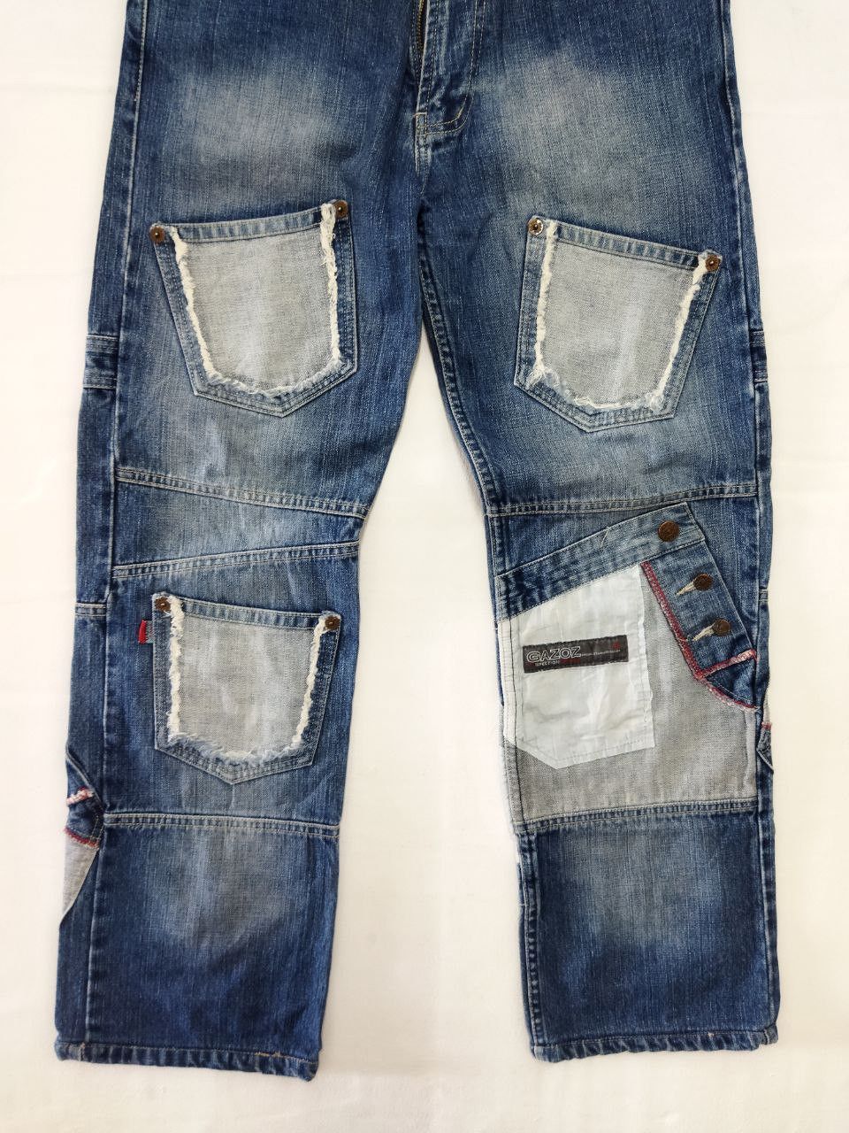 Japanese Brand Gazoz Multipocket Patched Style Design Jeans Size US 33 - 14 Thumbnail