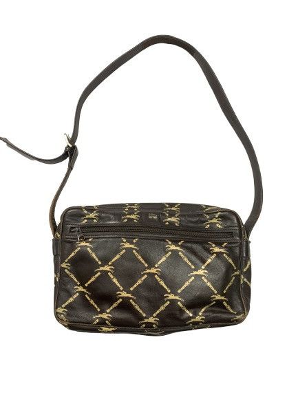 Longchamp Sling Leather Bag in Brown, Men's