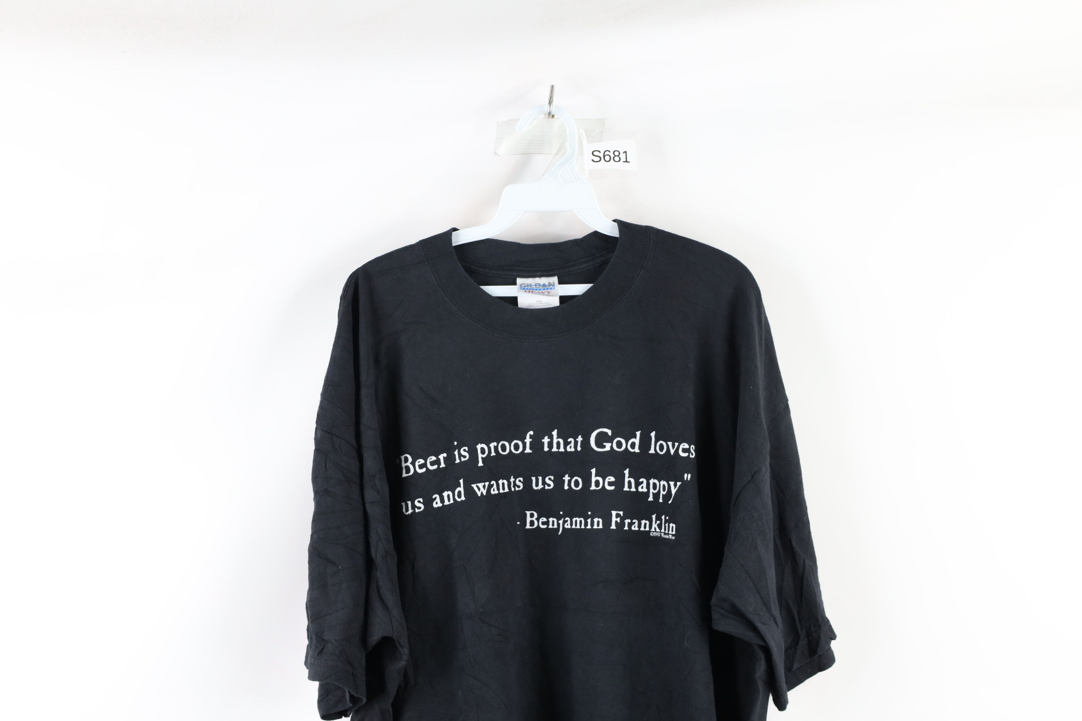 Vintage Vintage 90s Beer Is Proof God Wants Us To Be Happy T-Shirt Size US XXL / EU 58 / 5 - 2 Thumbnail