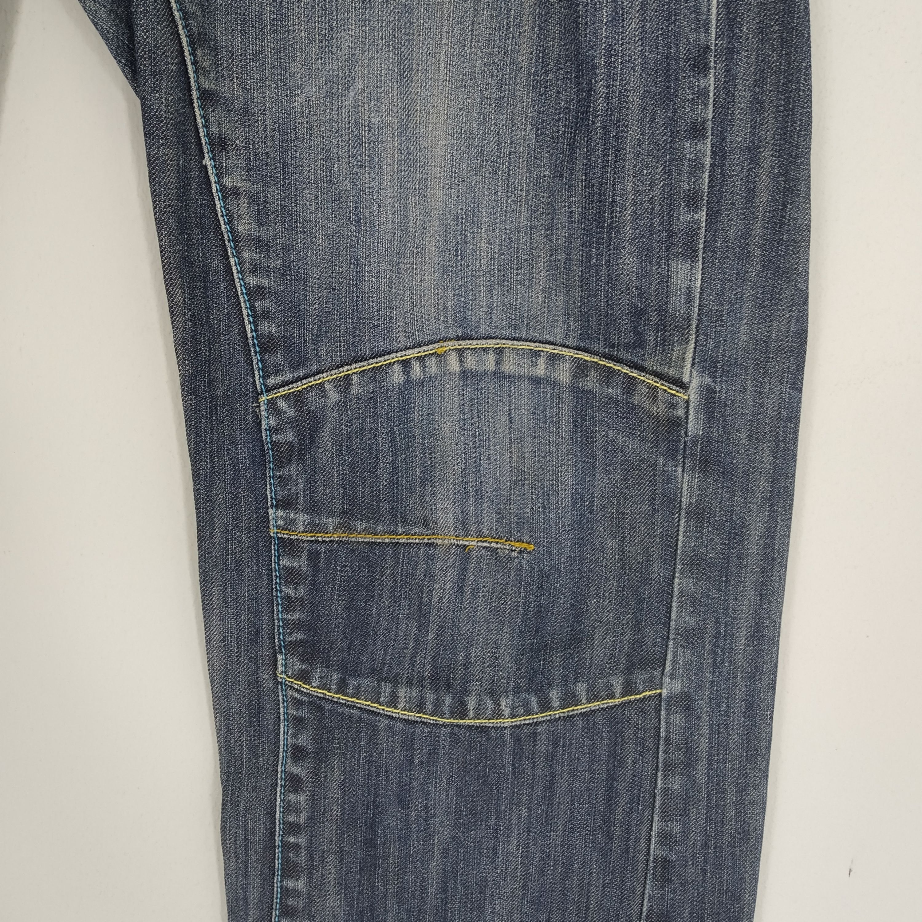 Denime Vintage Song Of Freedom SOF Indigo Denim Jeans Double Knee Size US 38 / EU 54 - 6 Thumbnail
