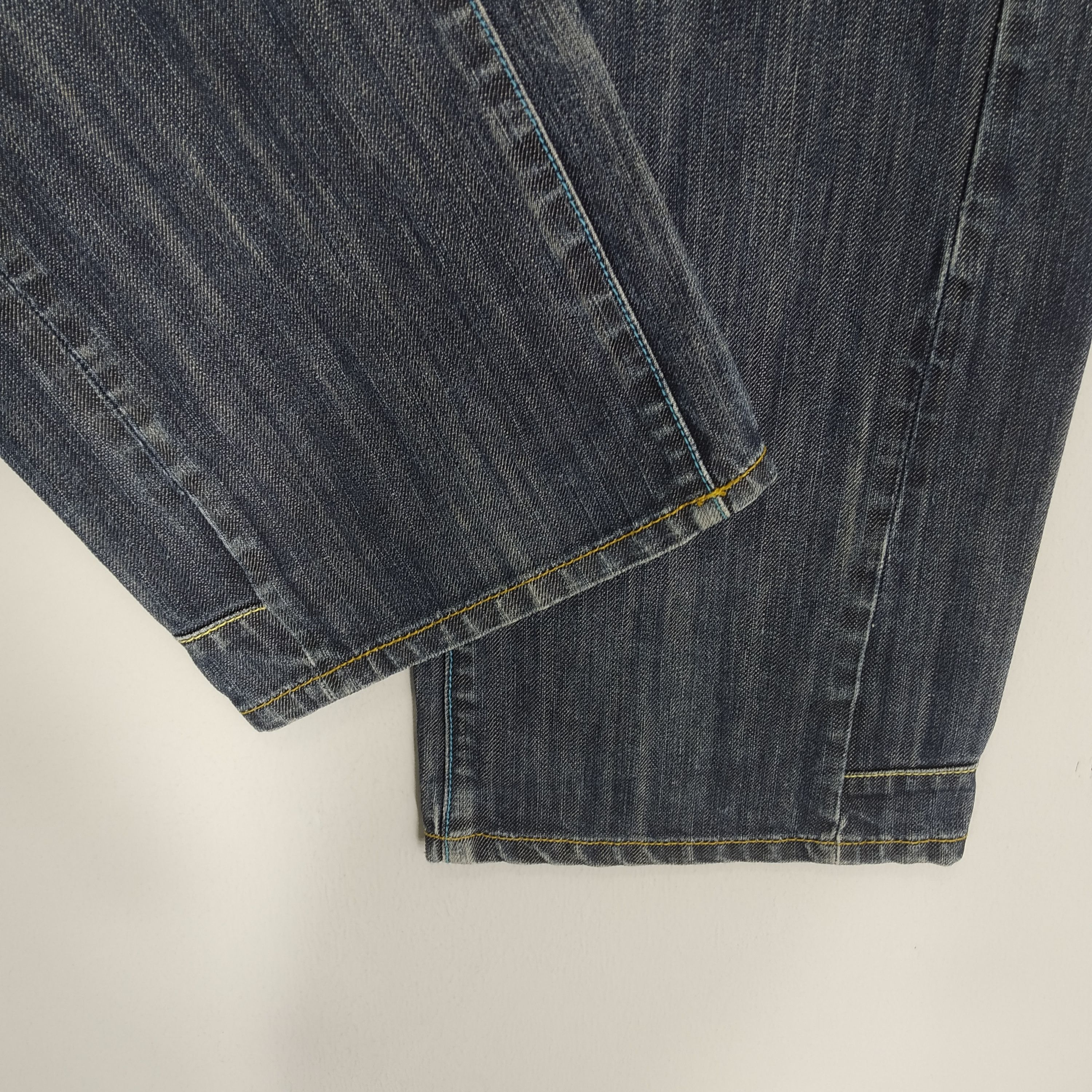 Denime Vintage Song Of Freedom SOF Indigo Denim Jeans Double Knee Size US 38 / EU 54 - 8 Thumbnail