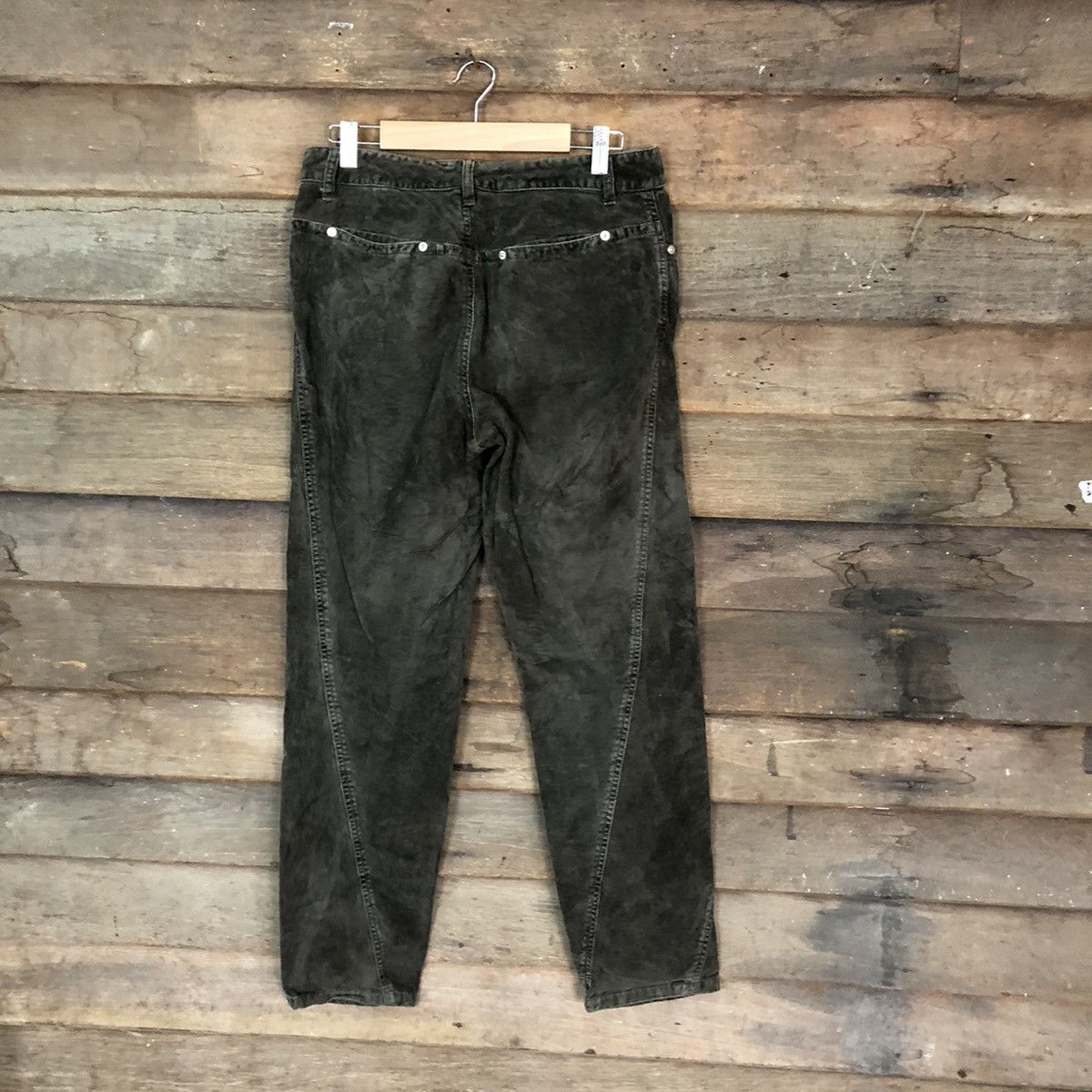 Japanese Brand Interavupo Green Conduroy streetwear vintage Pants #5688 Size US 29 - 8 Thumbnail