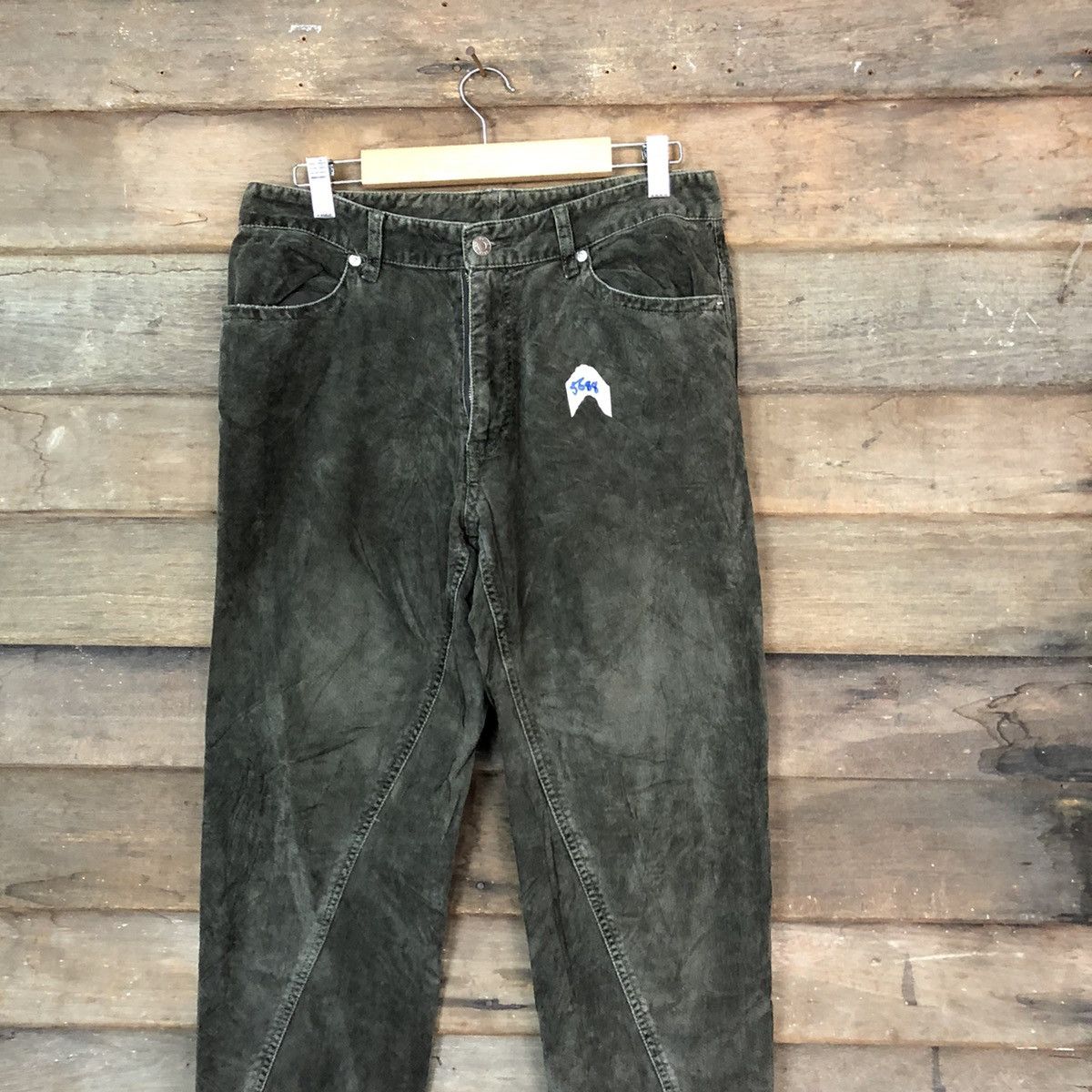 Japanese Brand Interavupo Green Conduroy streetwear vintage Pants #5688 Size US 29 - 2 Thumbnail