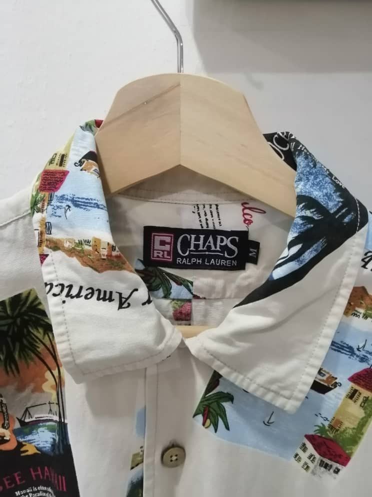 Chaps Ralph Lauren RARE🔥Chaps Ralph Lauren Shirt Hawaii Over print Design Size US M / EU 48-50 / 2 - 3 Thumbnail